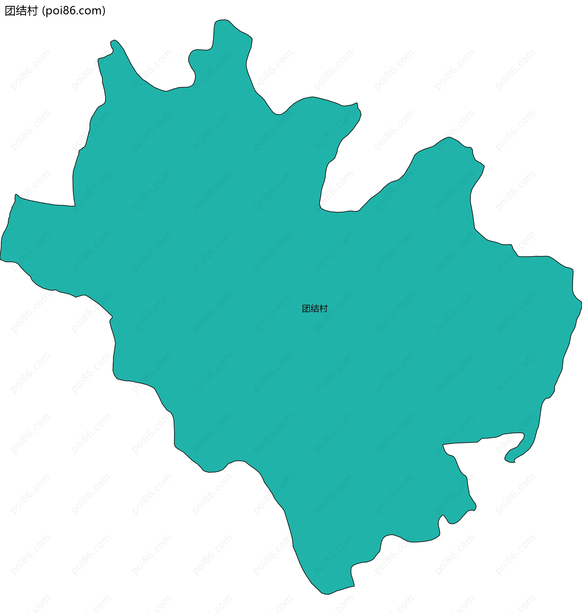 团结村边界地图