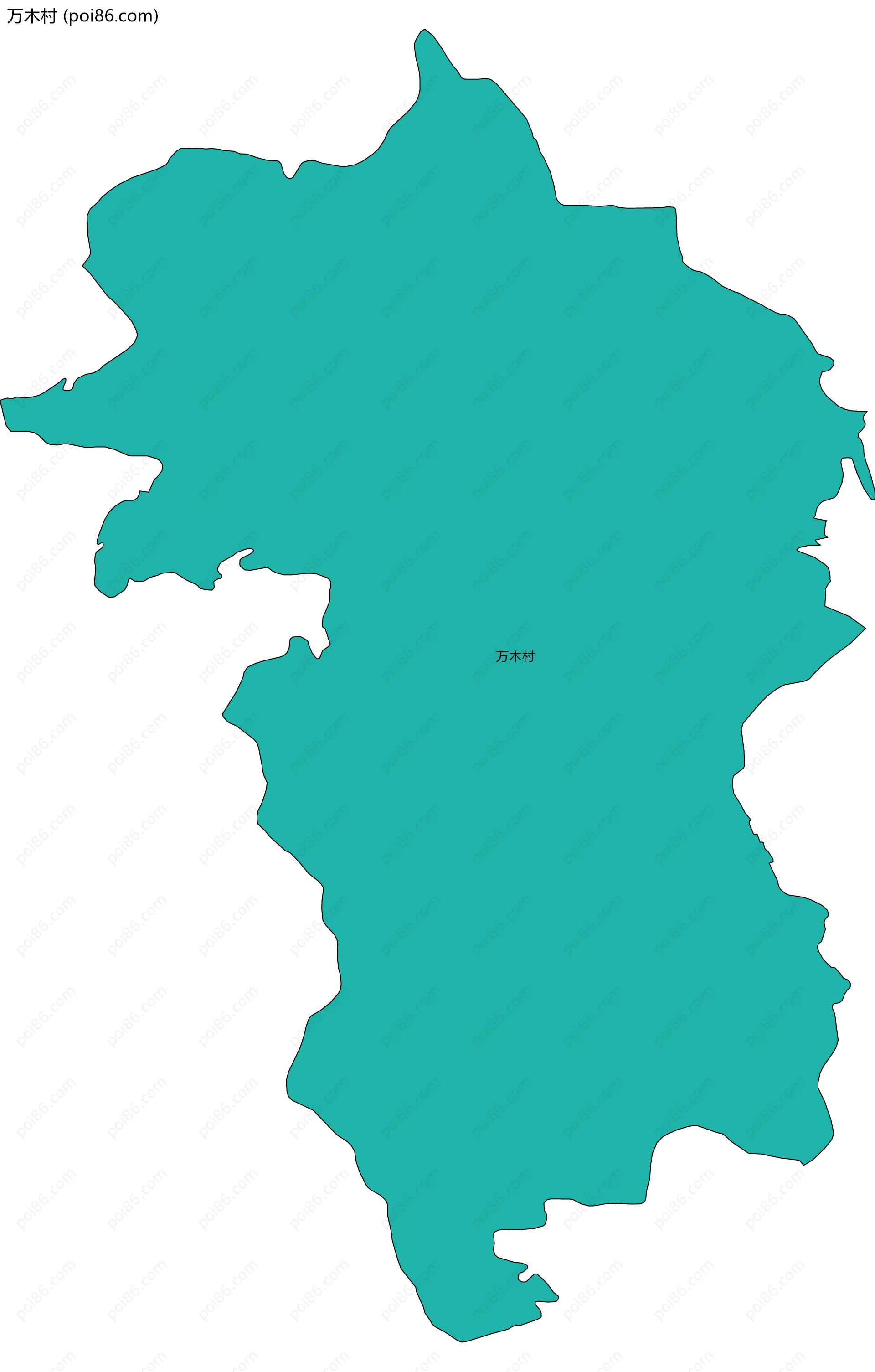 万木村边界地图