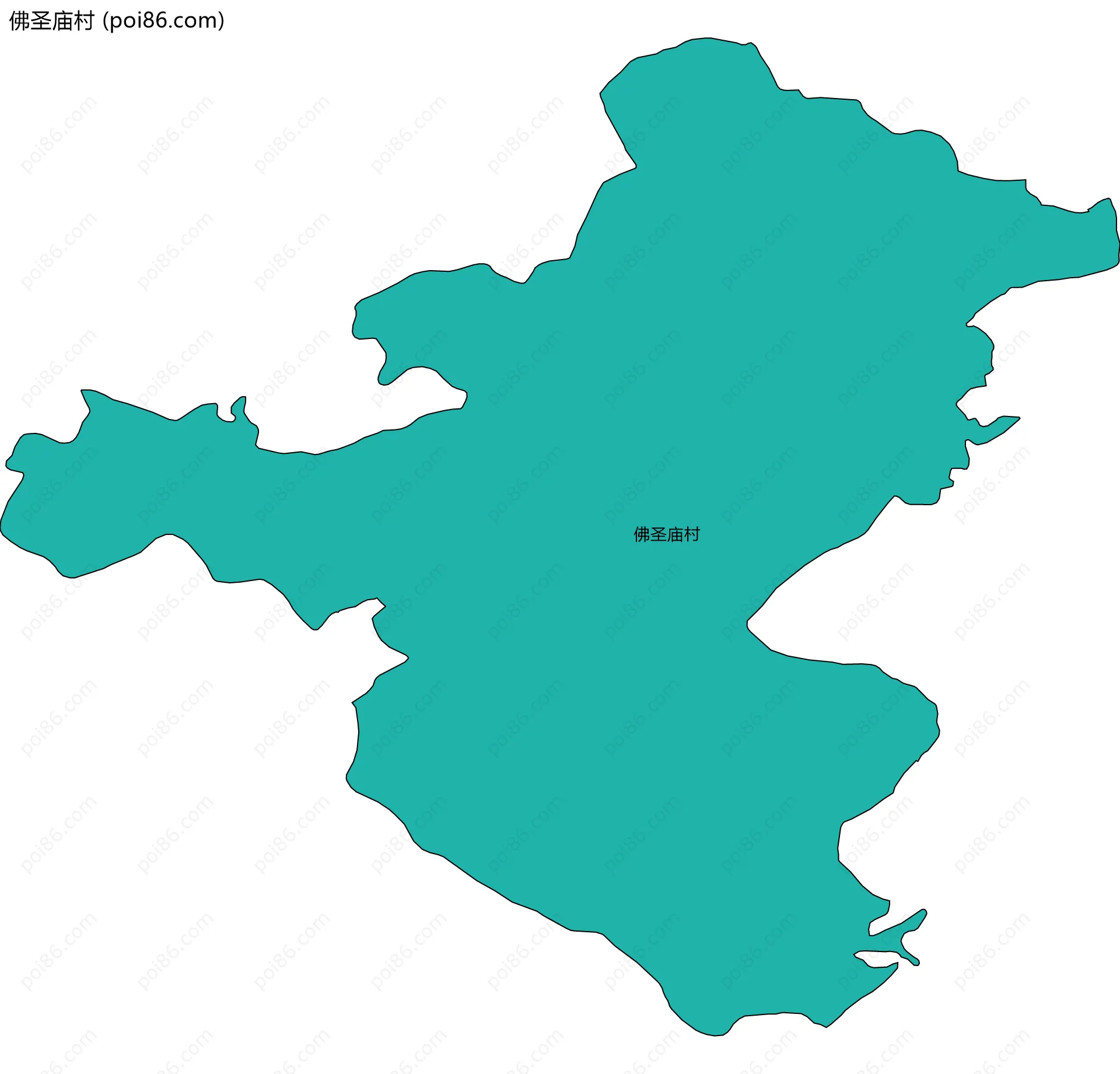 佛圣庙村边界地图