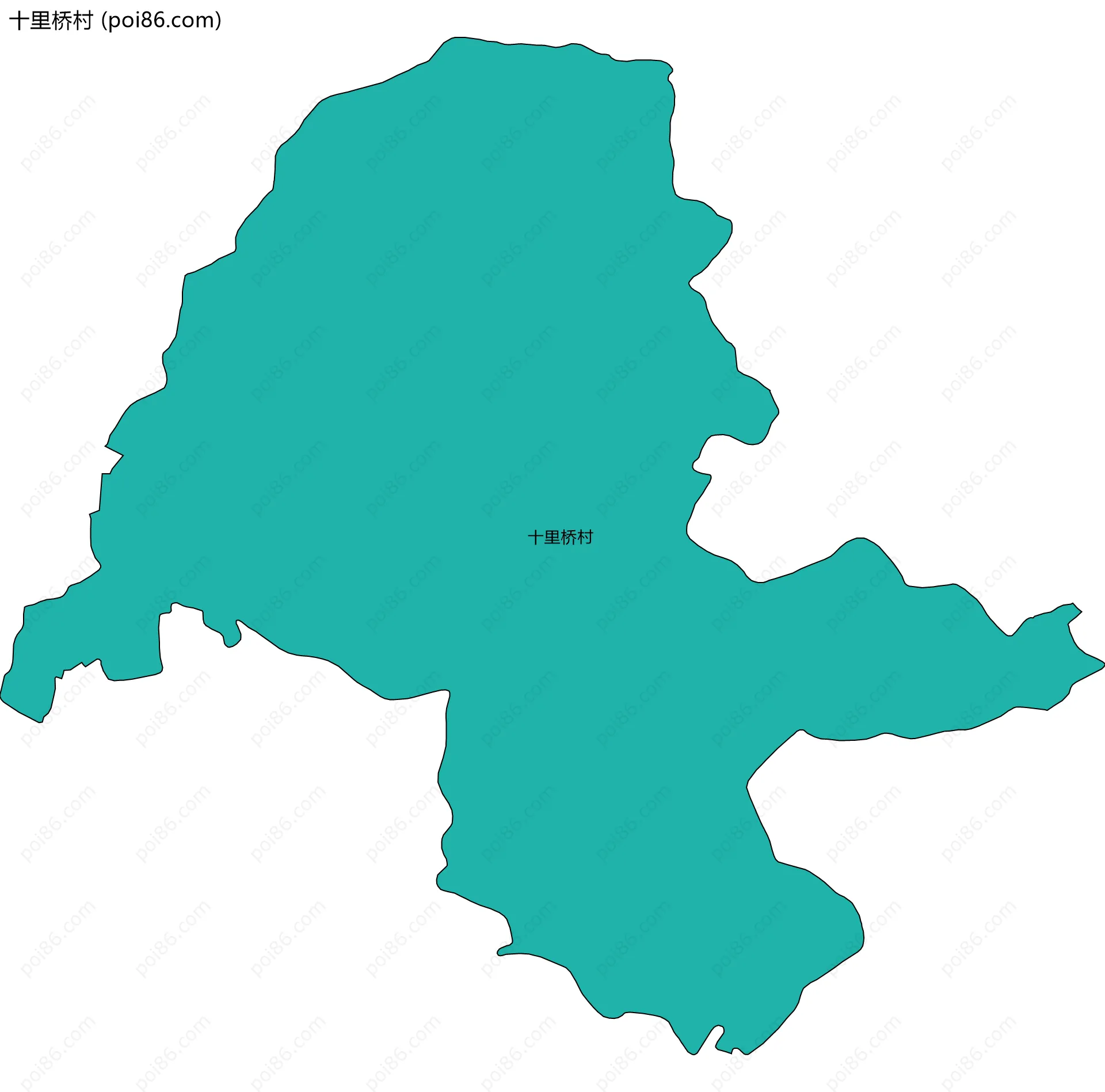 十里桥村边界地图