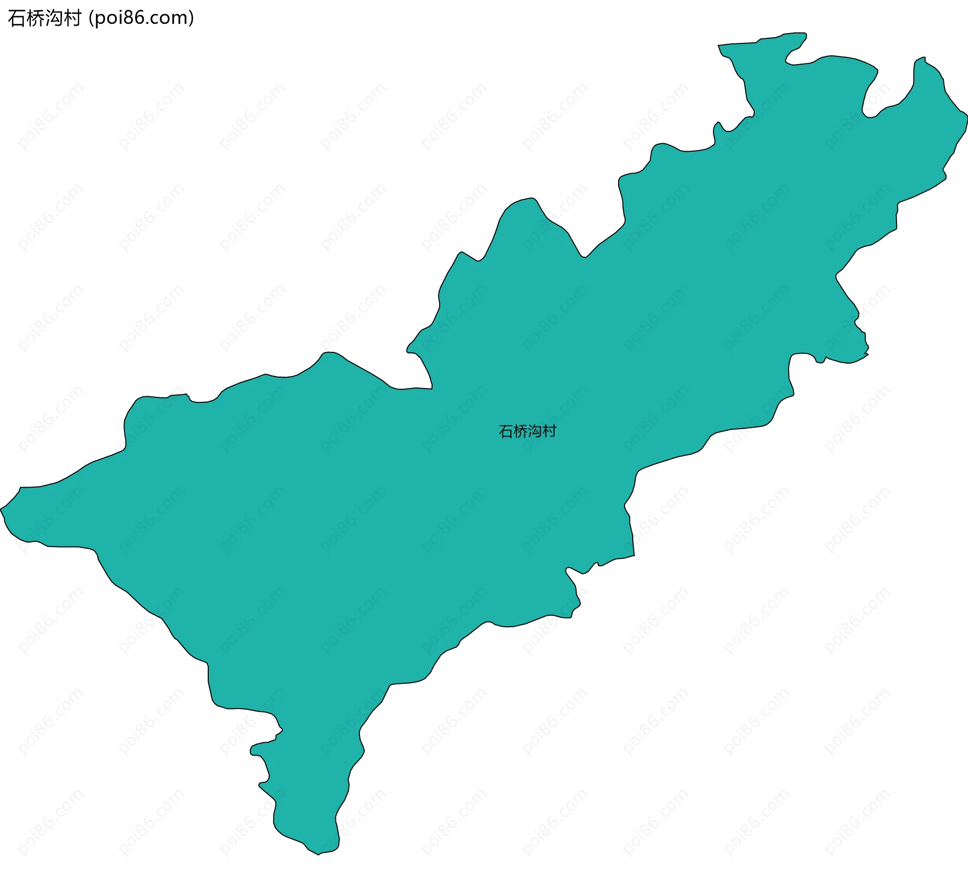 石桥沟村边界地图