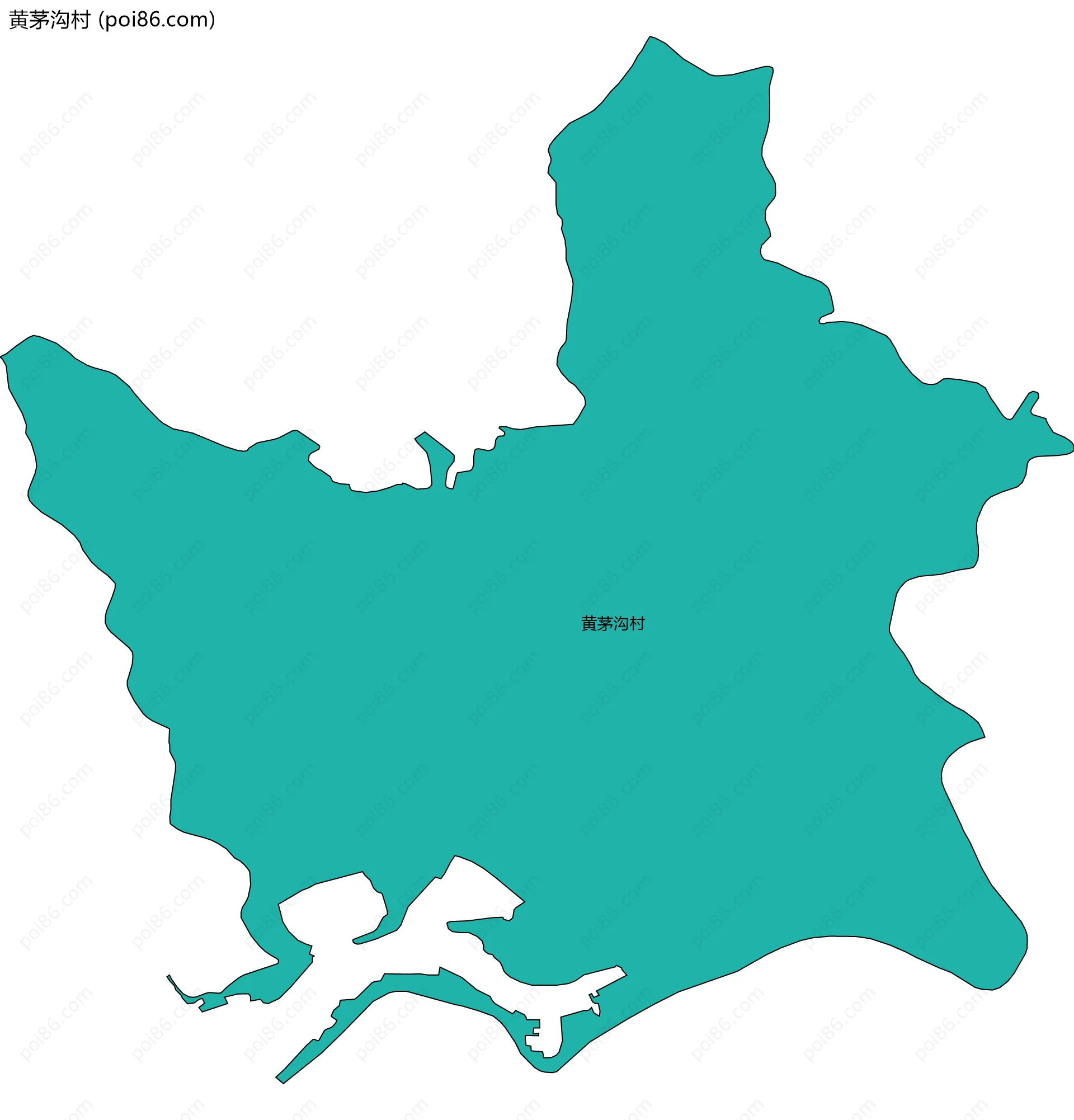 黄茅沟村边界地图