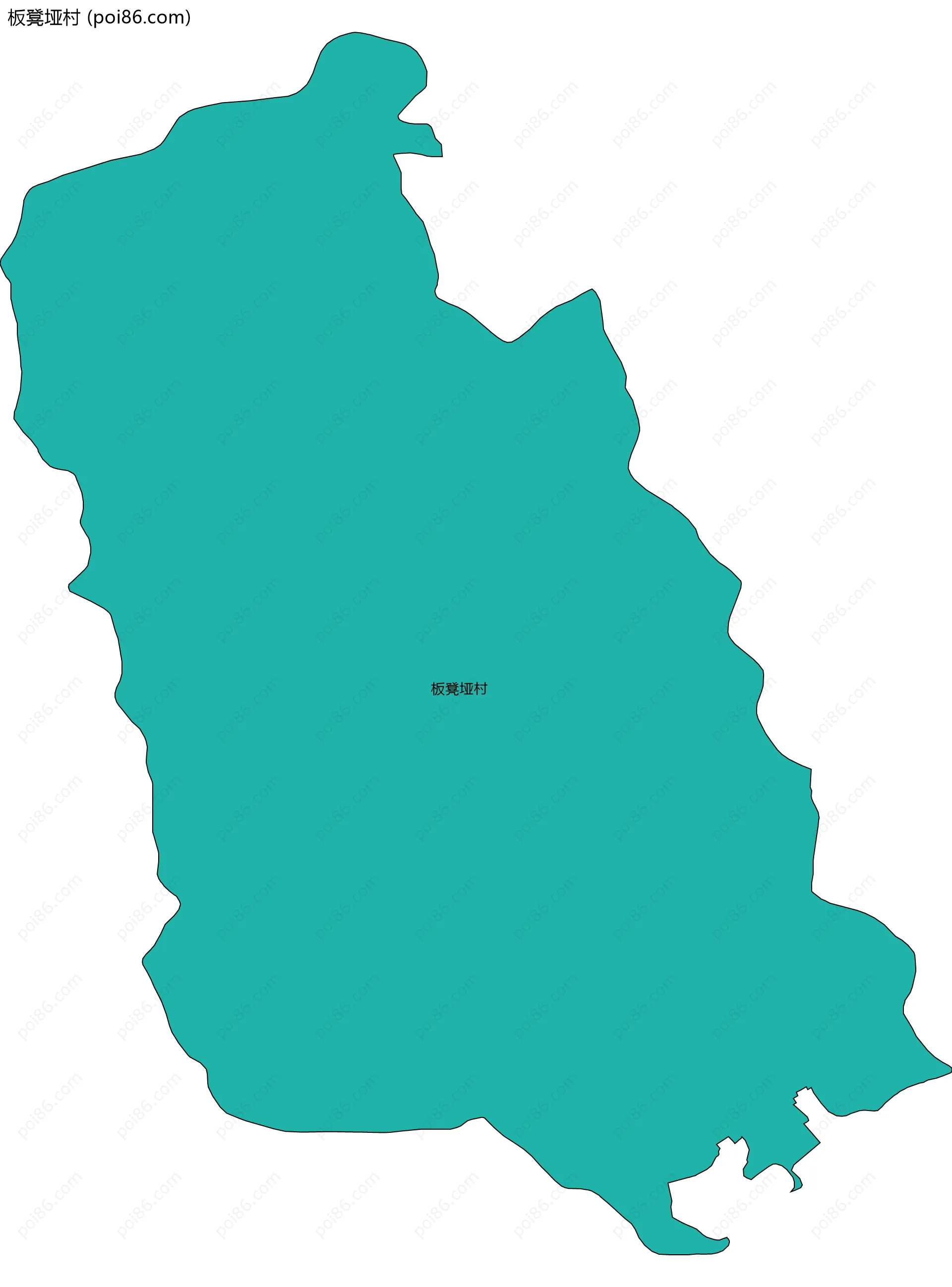 板凳垭村边界地图