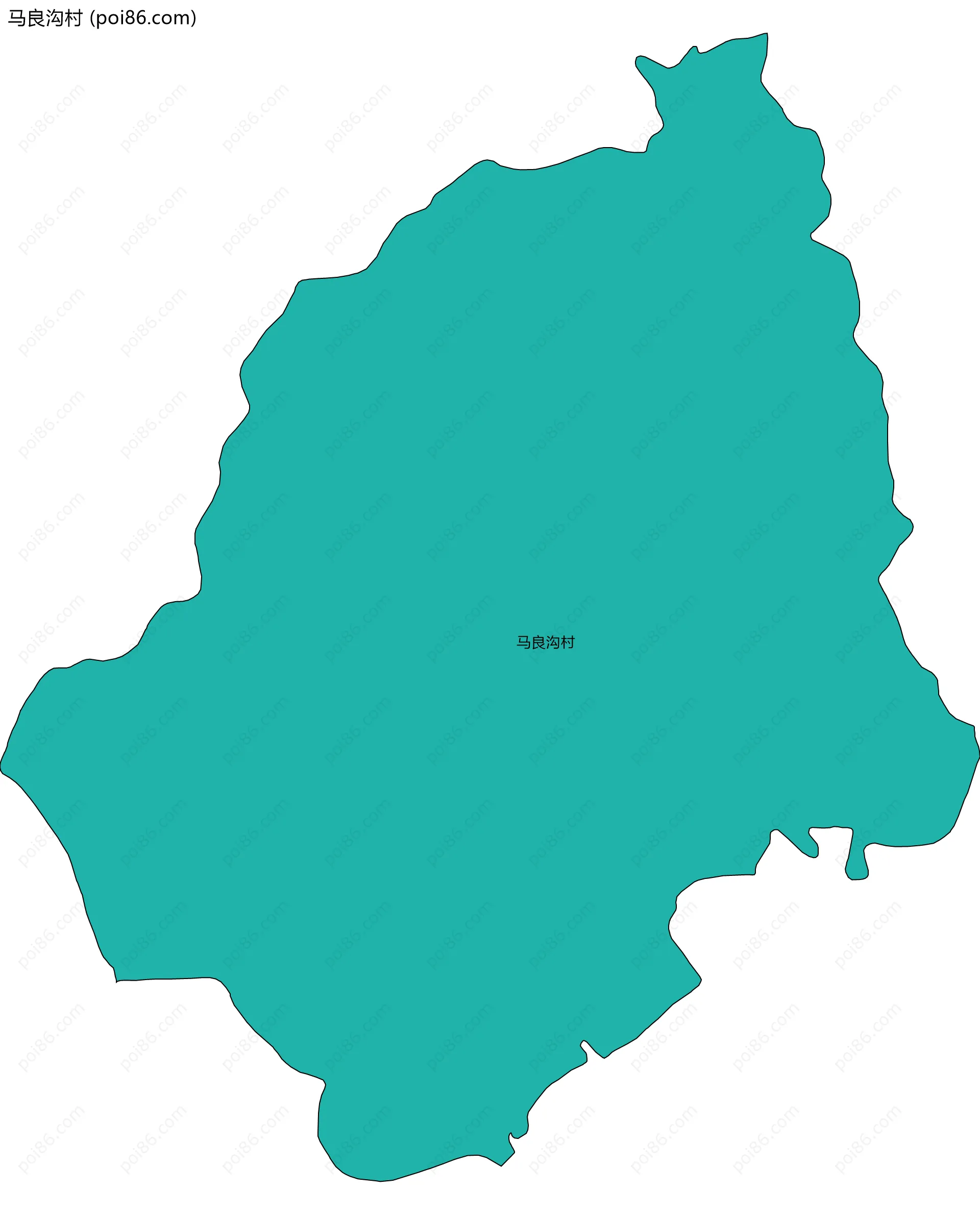 马良沟村边界地图