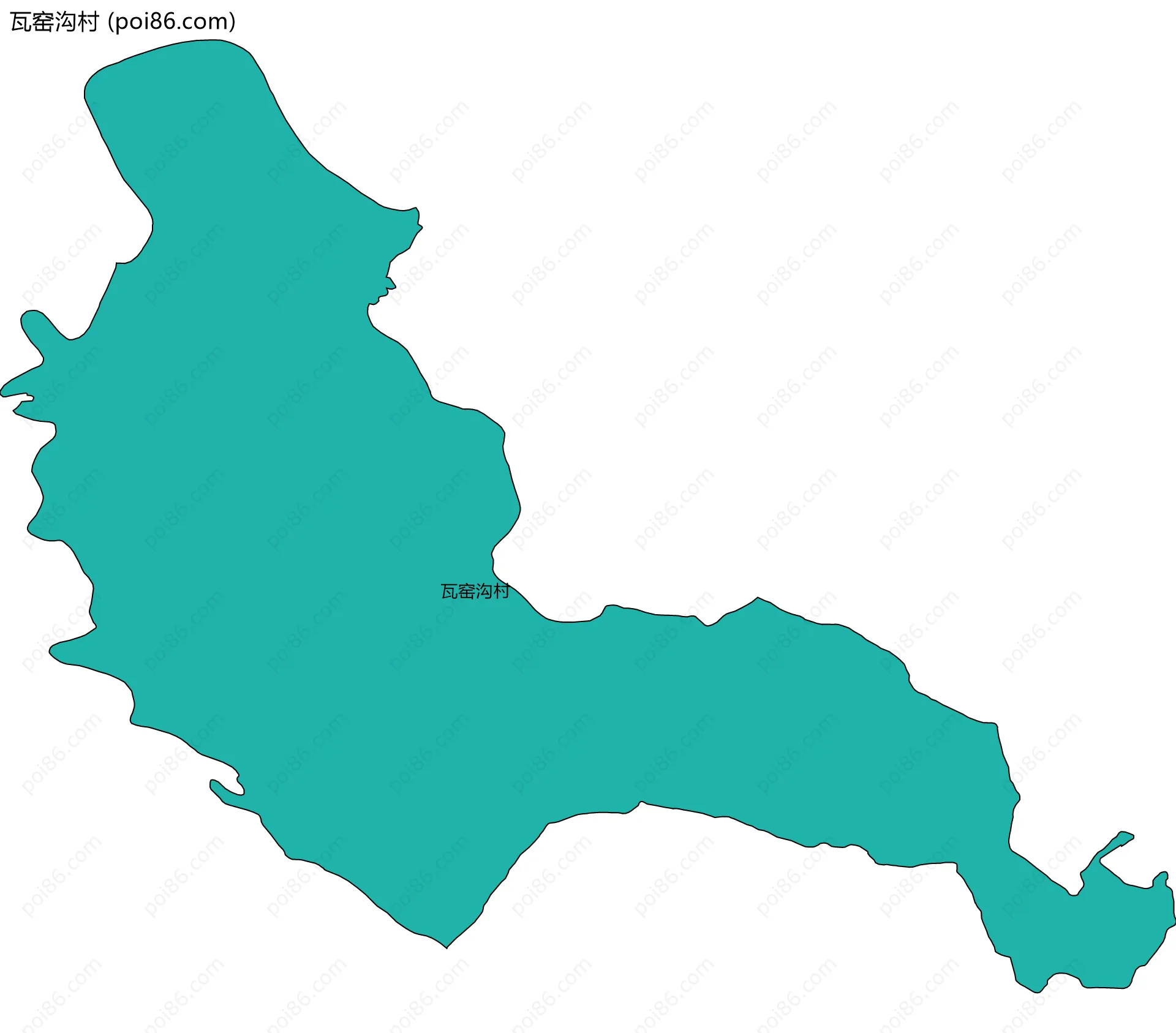 瓦窑沟村边界地图