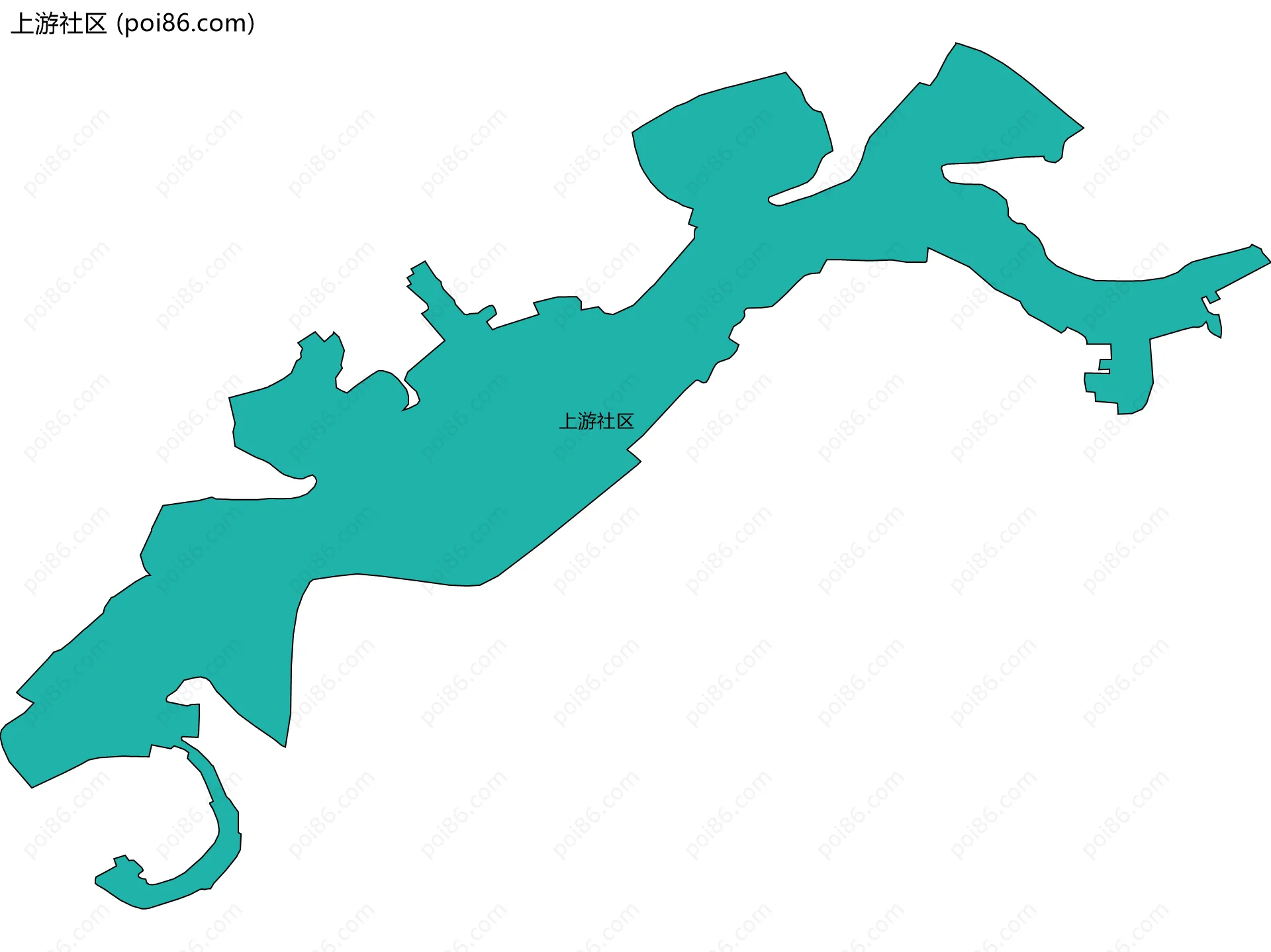 上游社区边界地图