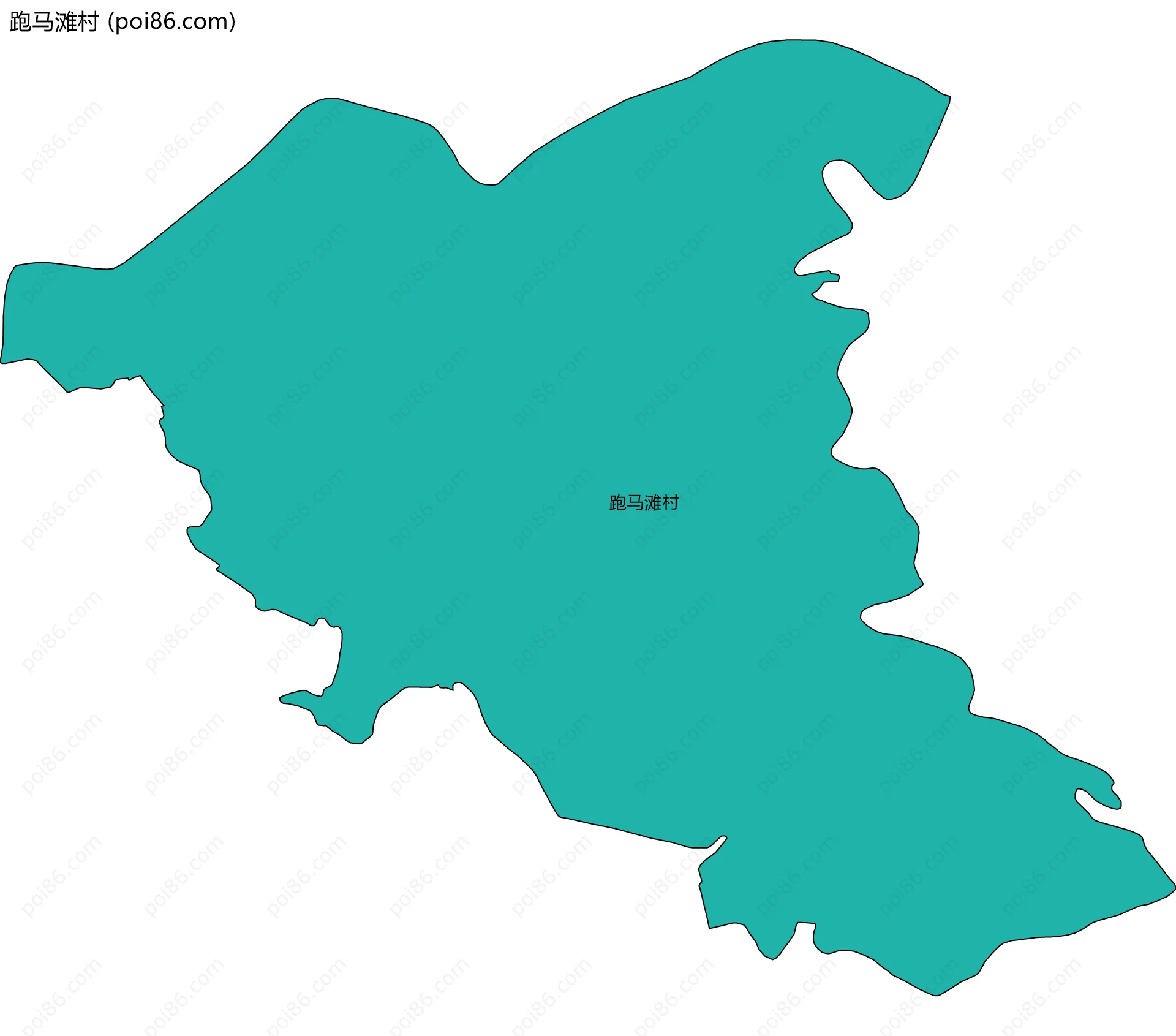 跑马滩村边界地图
