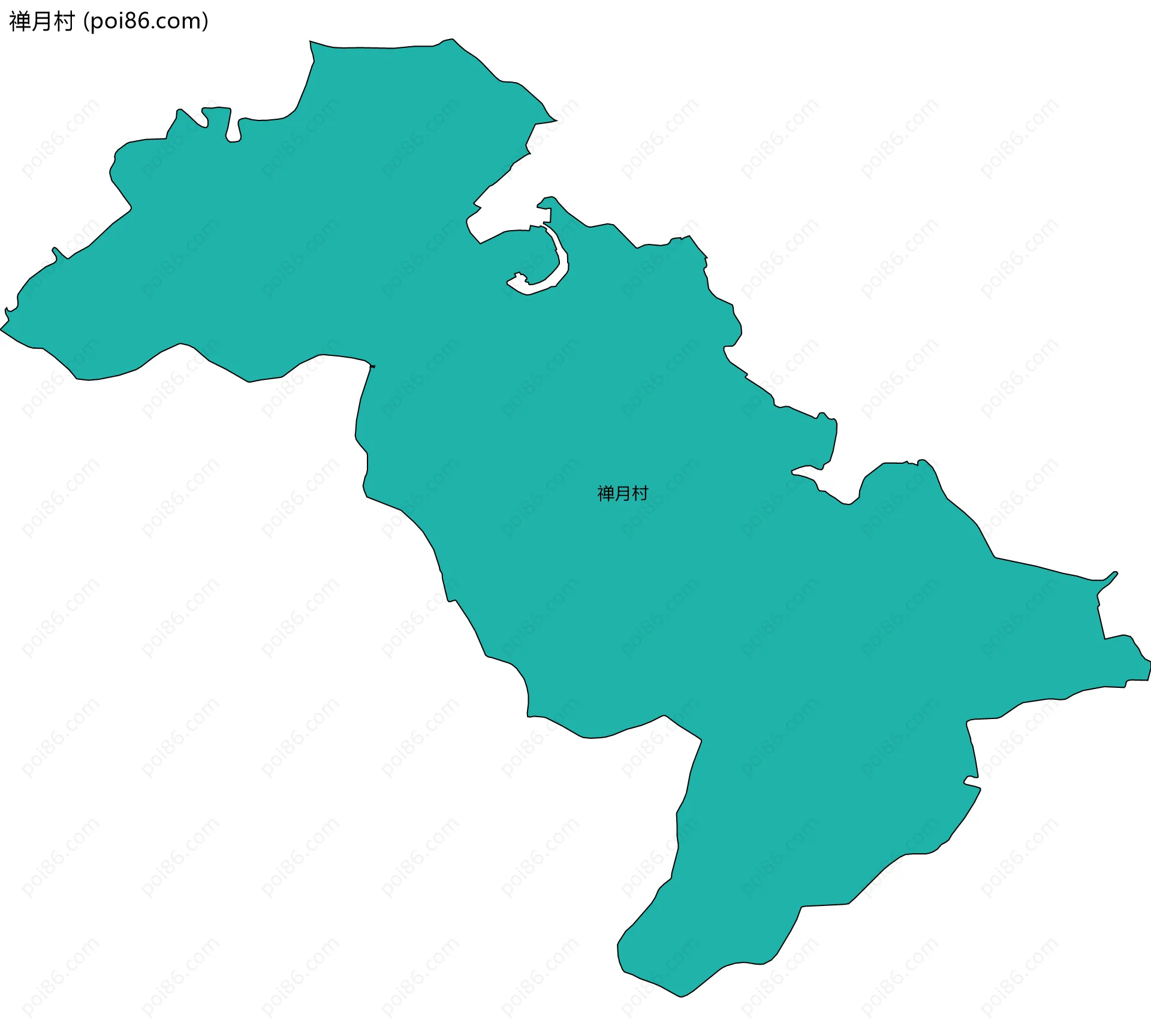 禅月村边界地图