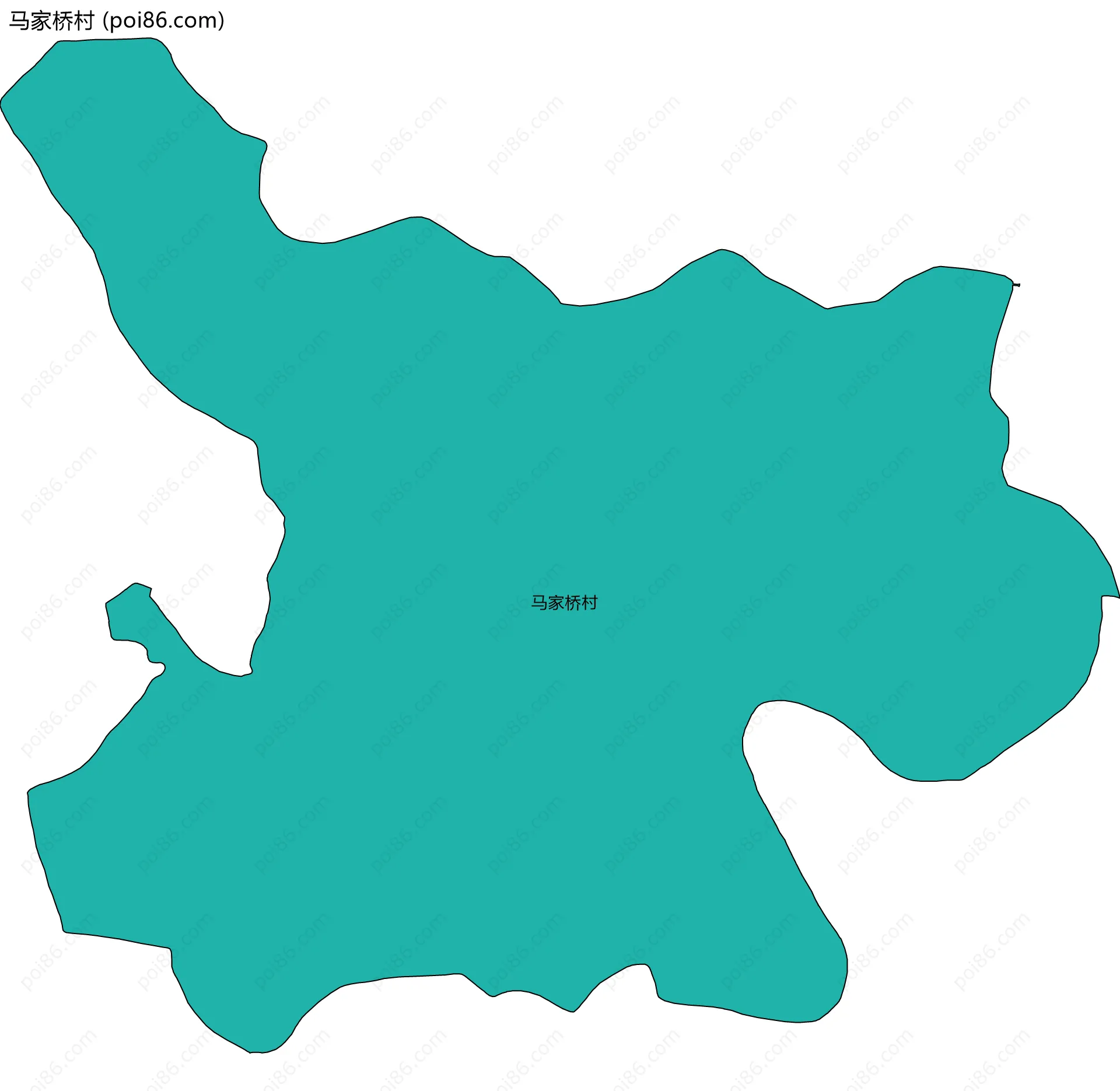 马家桥村边界地图