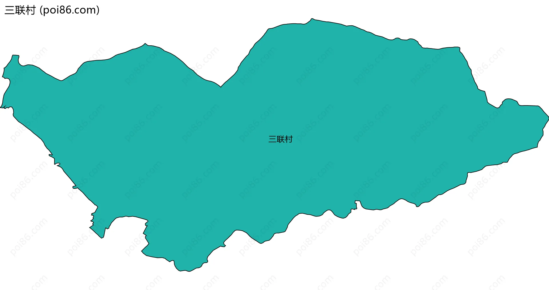 三联村边界地图