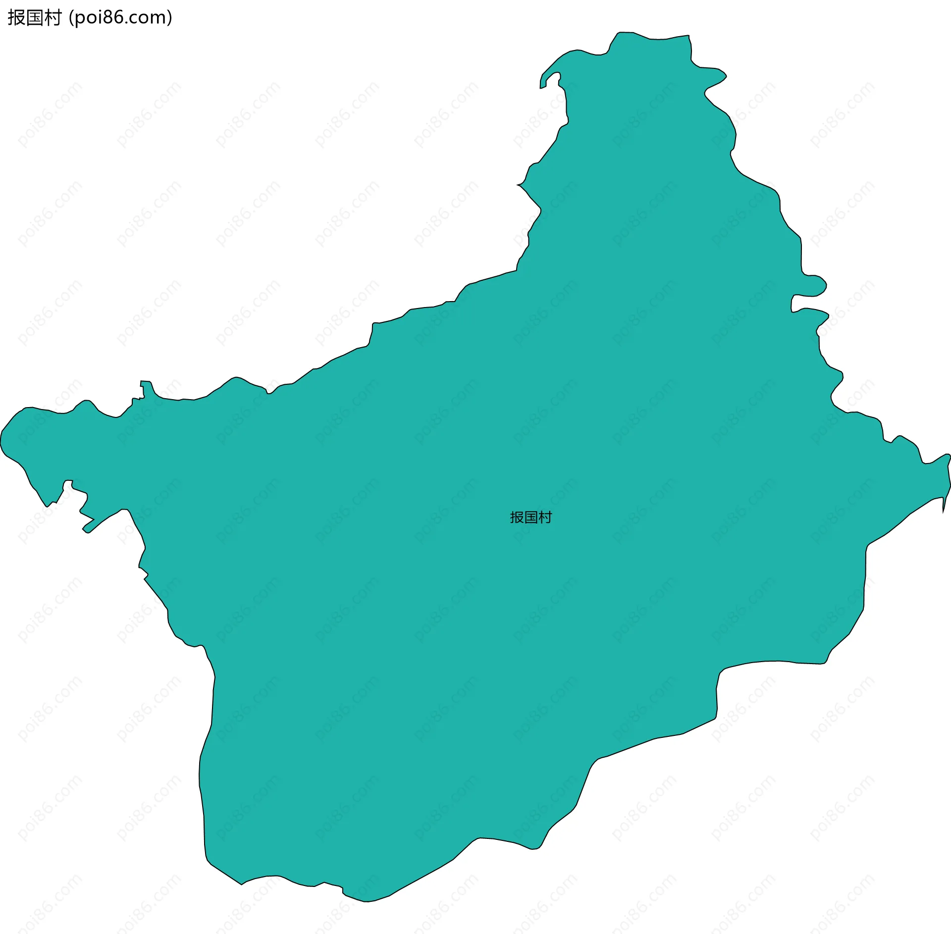 报国村边界地图
