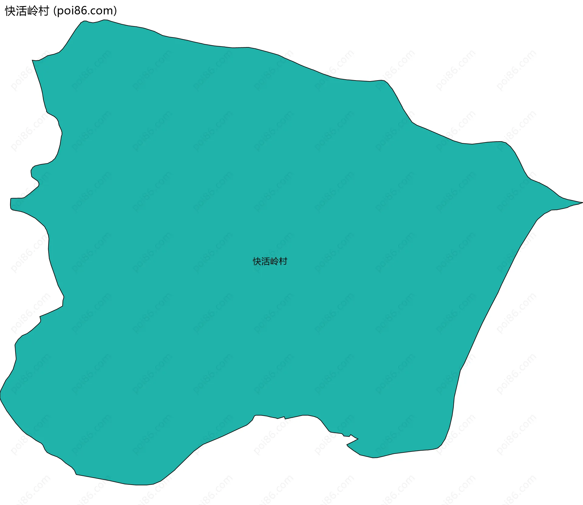 快活岭村边界地图