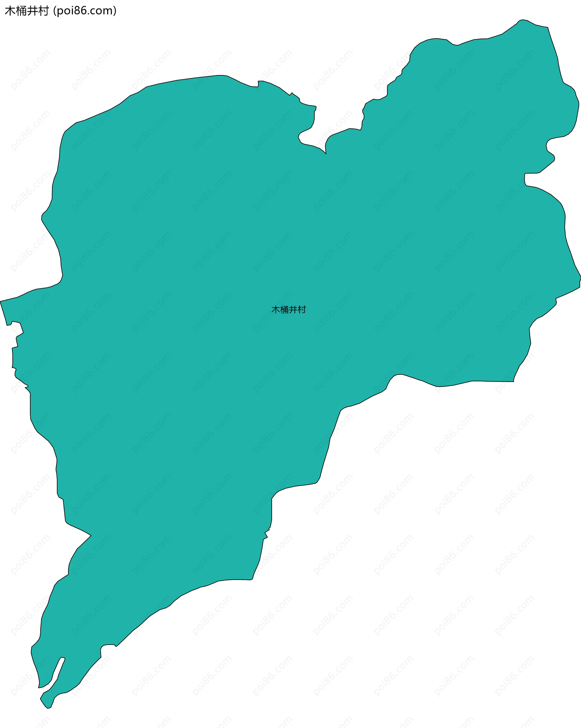 木桶井村边界地图