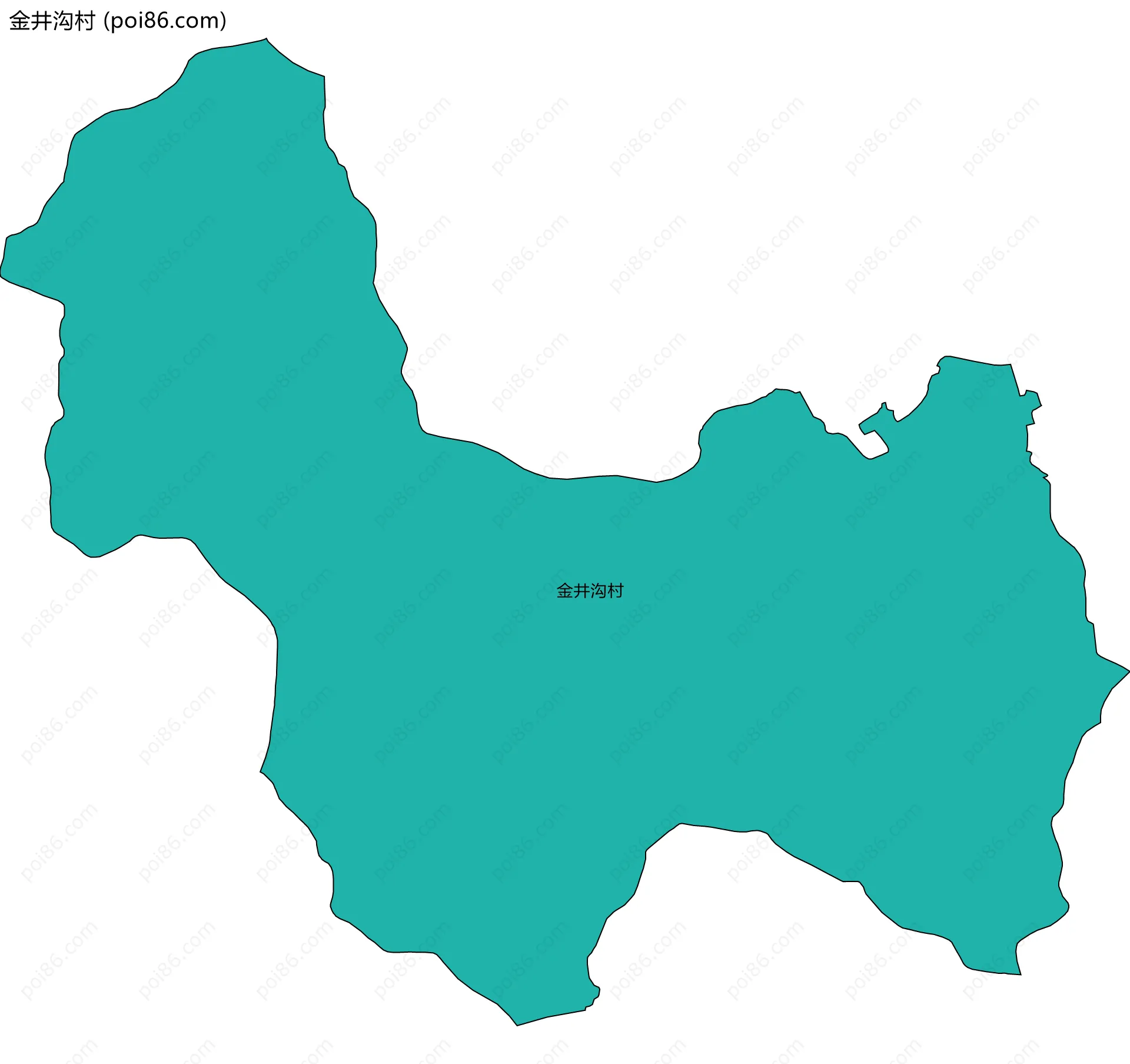 金井沟村边界地图