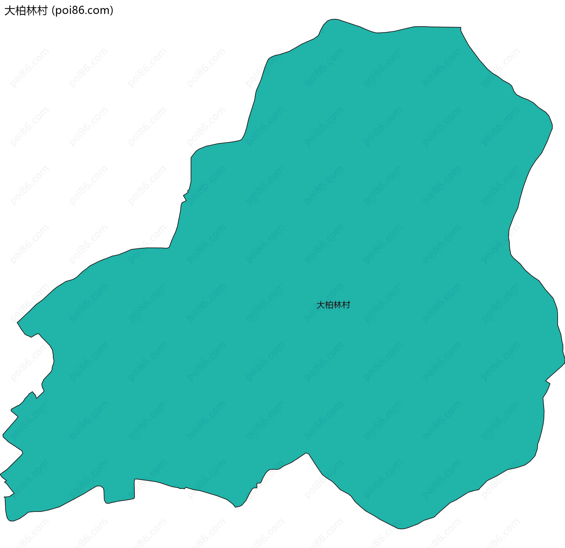 大柏林村边界地图