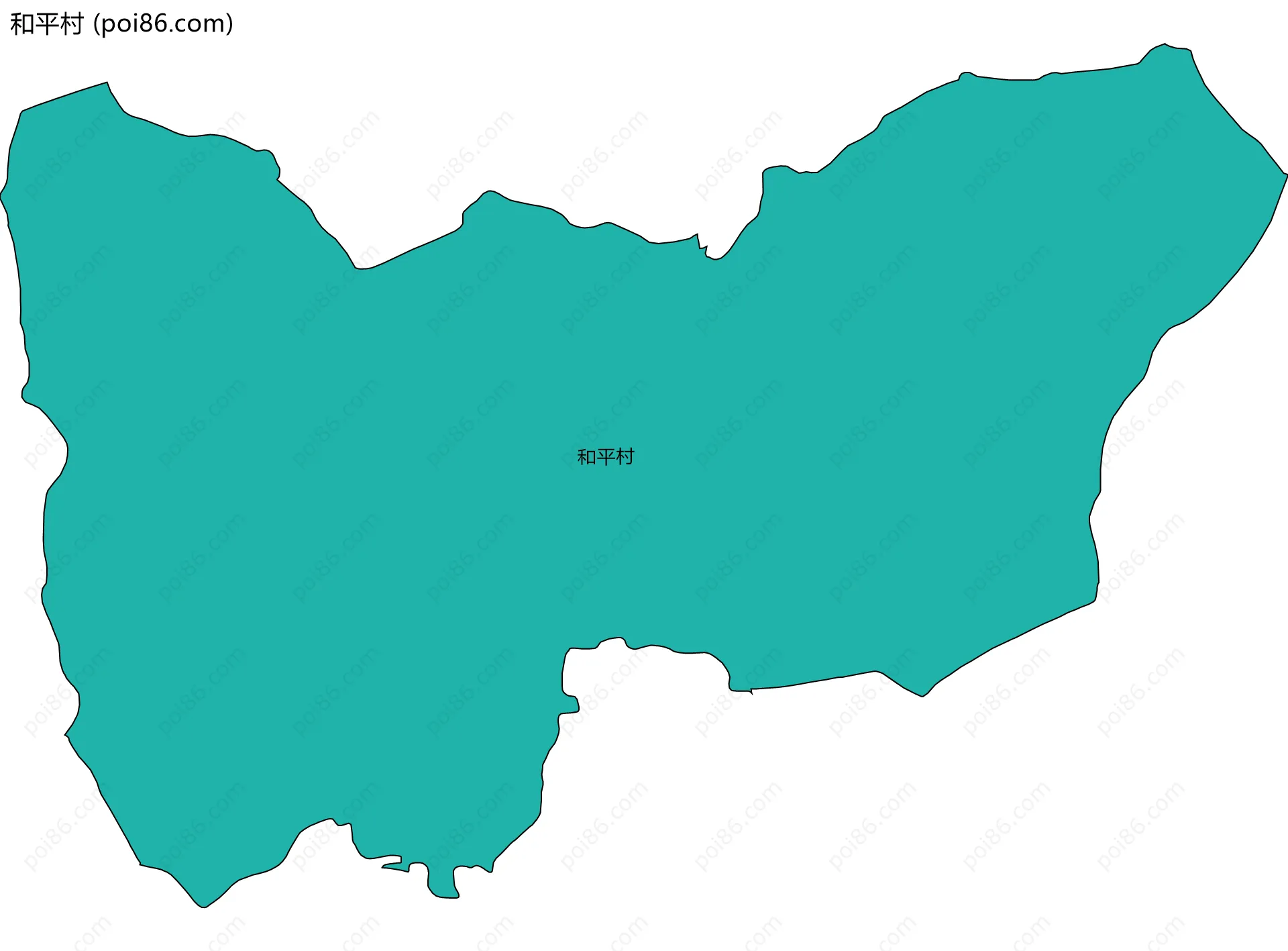 和平村边界地图