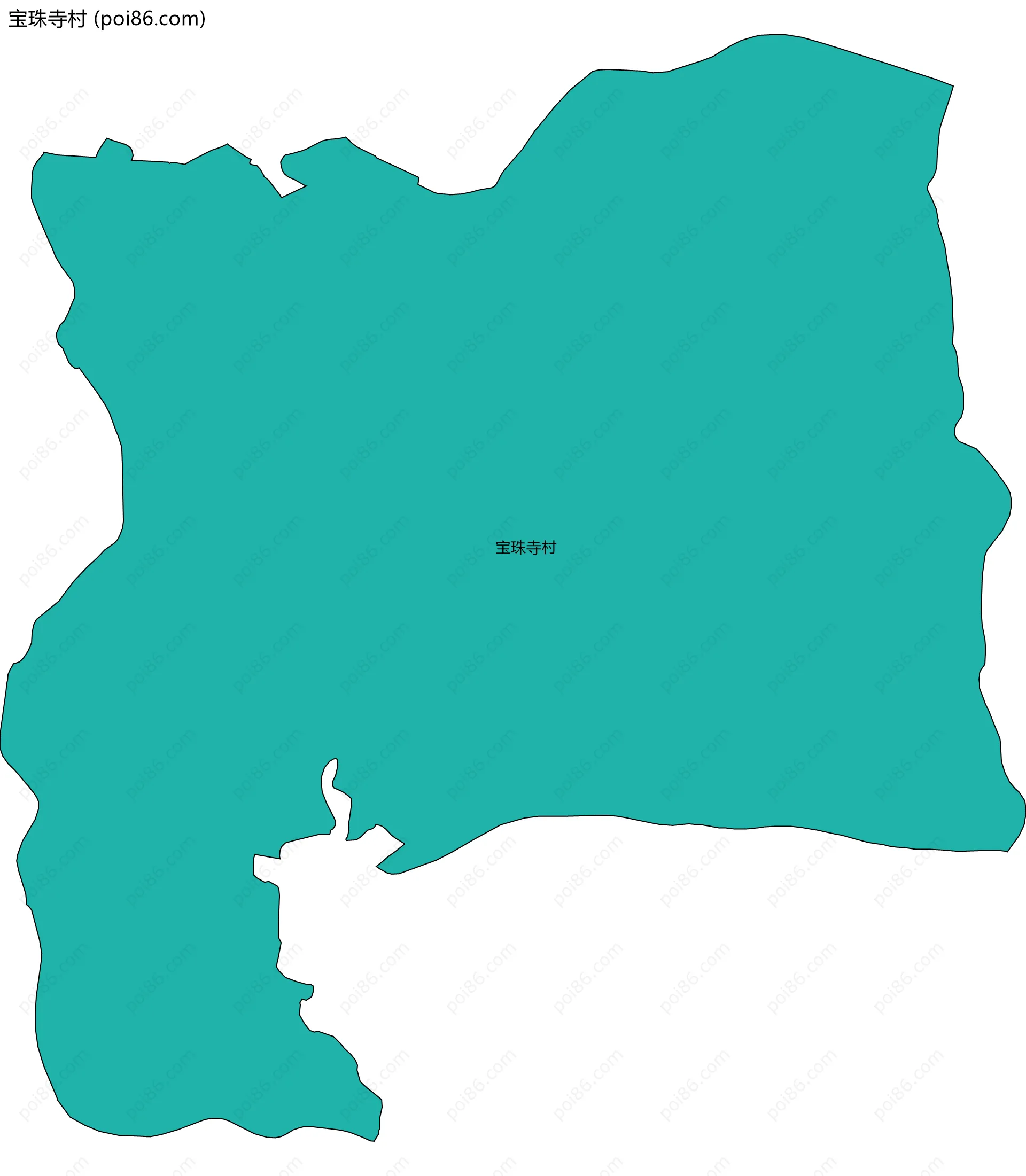 宝珠寺村边界地图