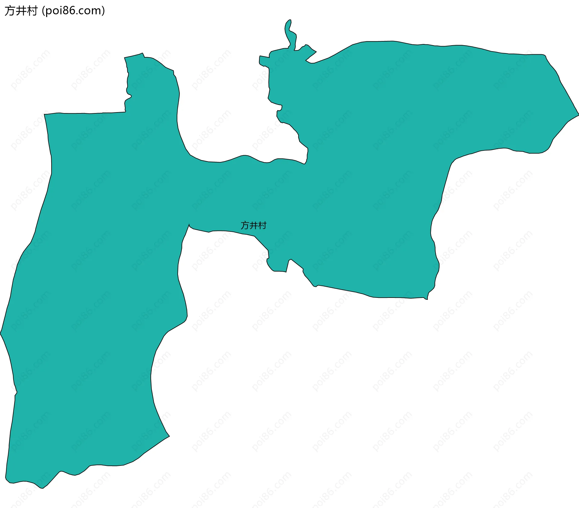 方井村边界地图