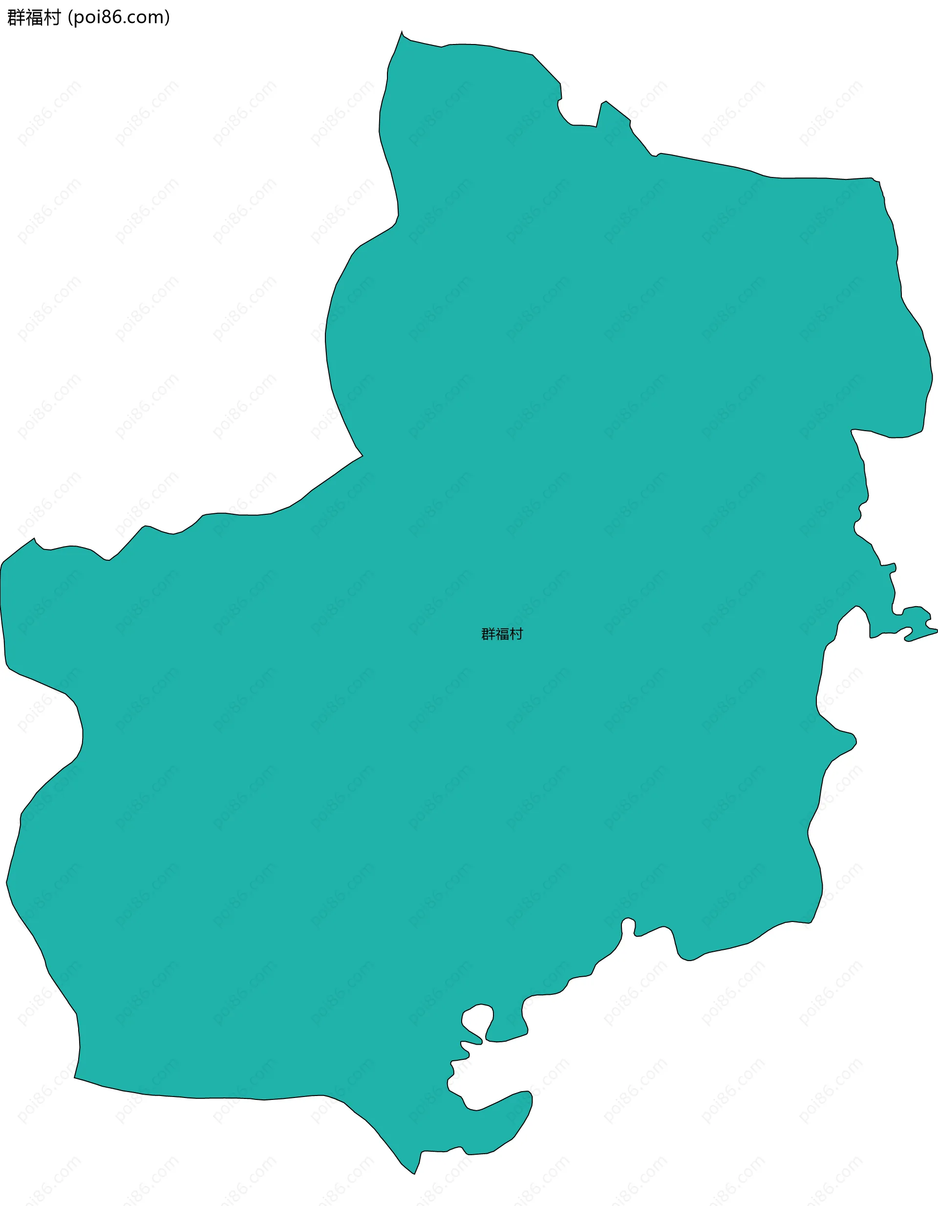 群福村边界地图