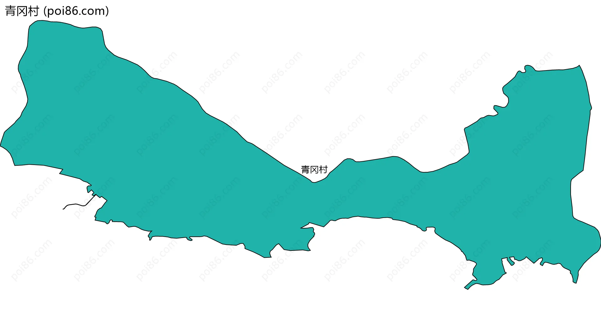 青冈村边界地图