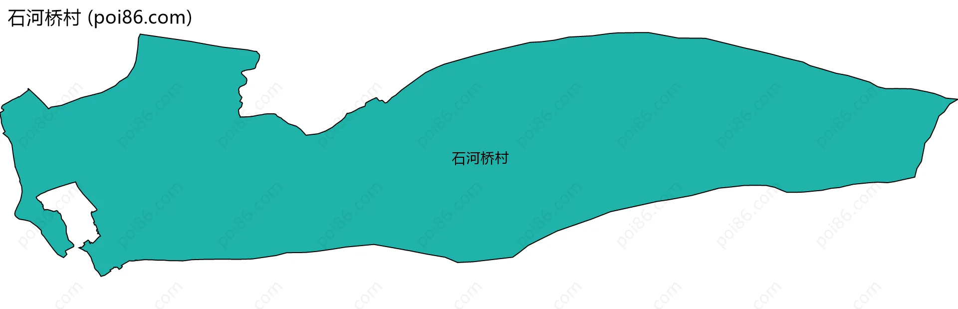 石河桥村边界地图