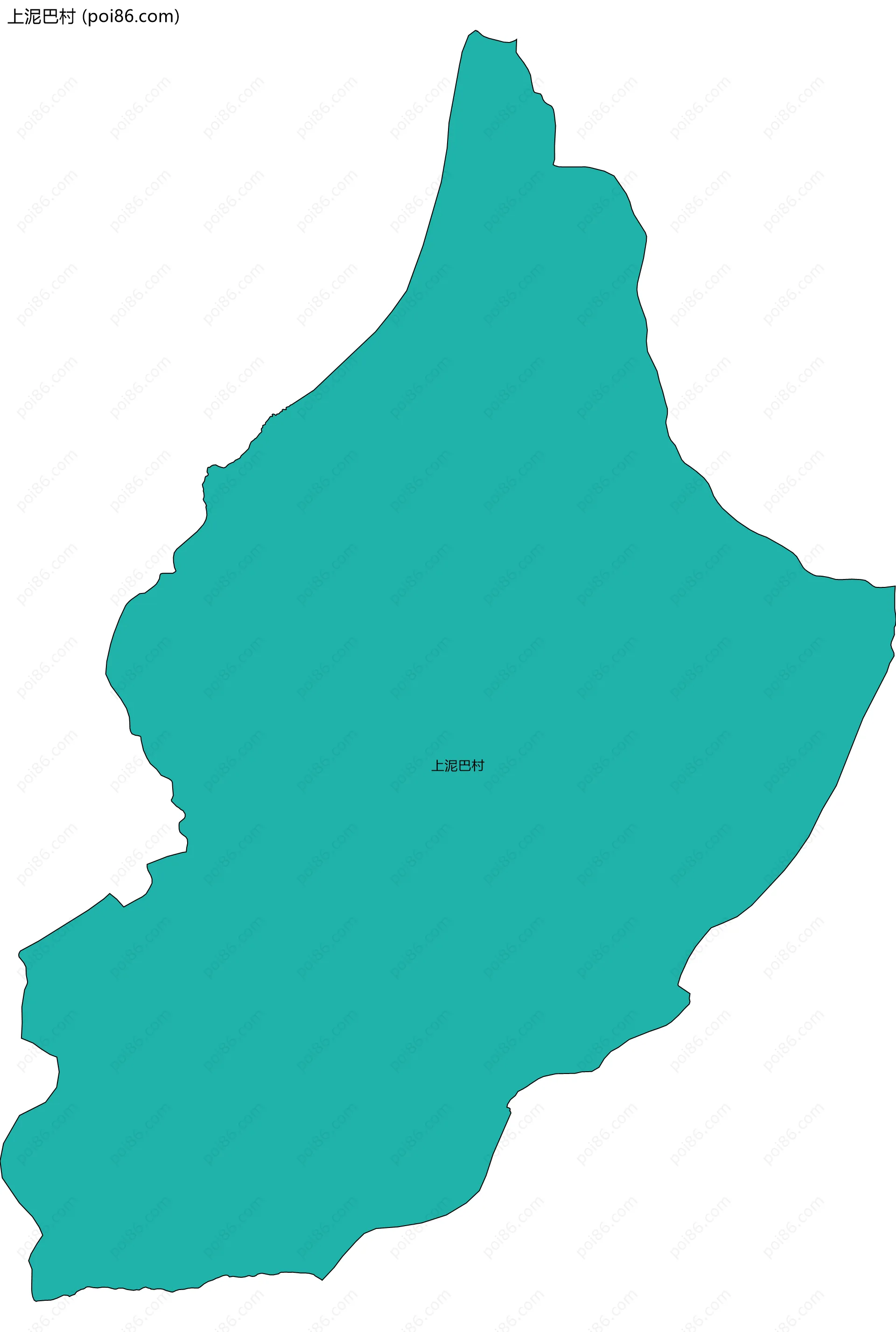 上泥巴村边界地图