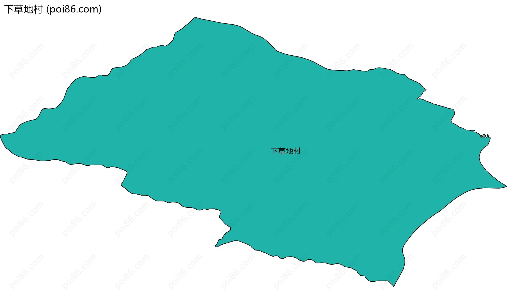 下草地村边界地图