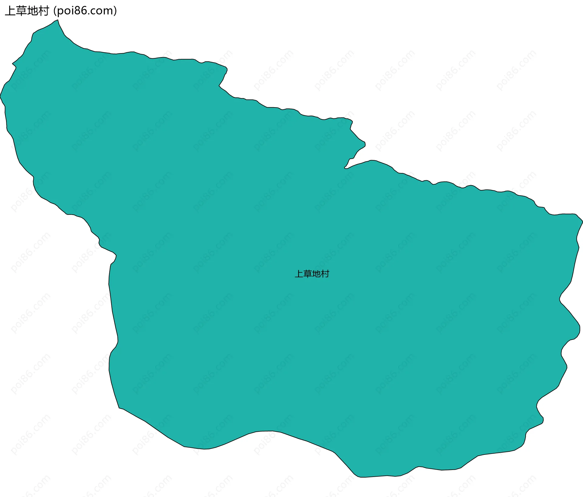 上草地村边界地图