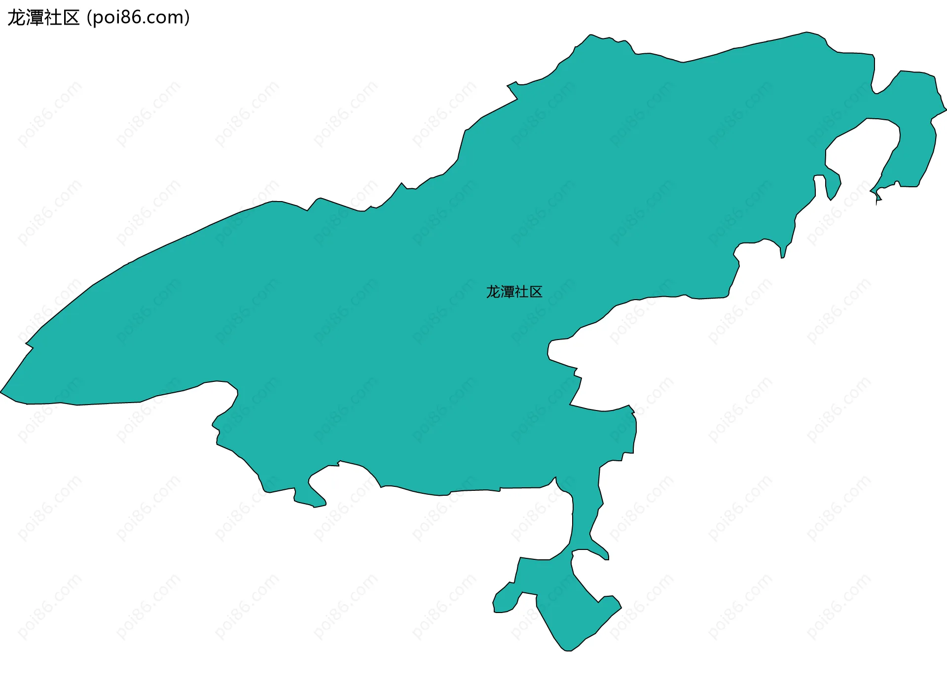 龙潭社区边界地图