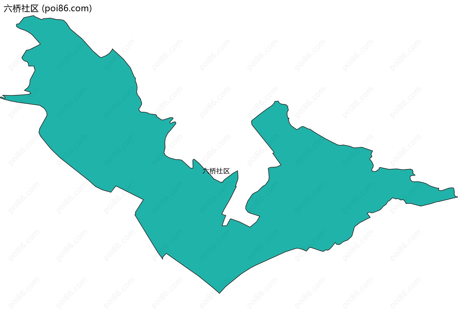六桥社区边界地图