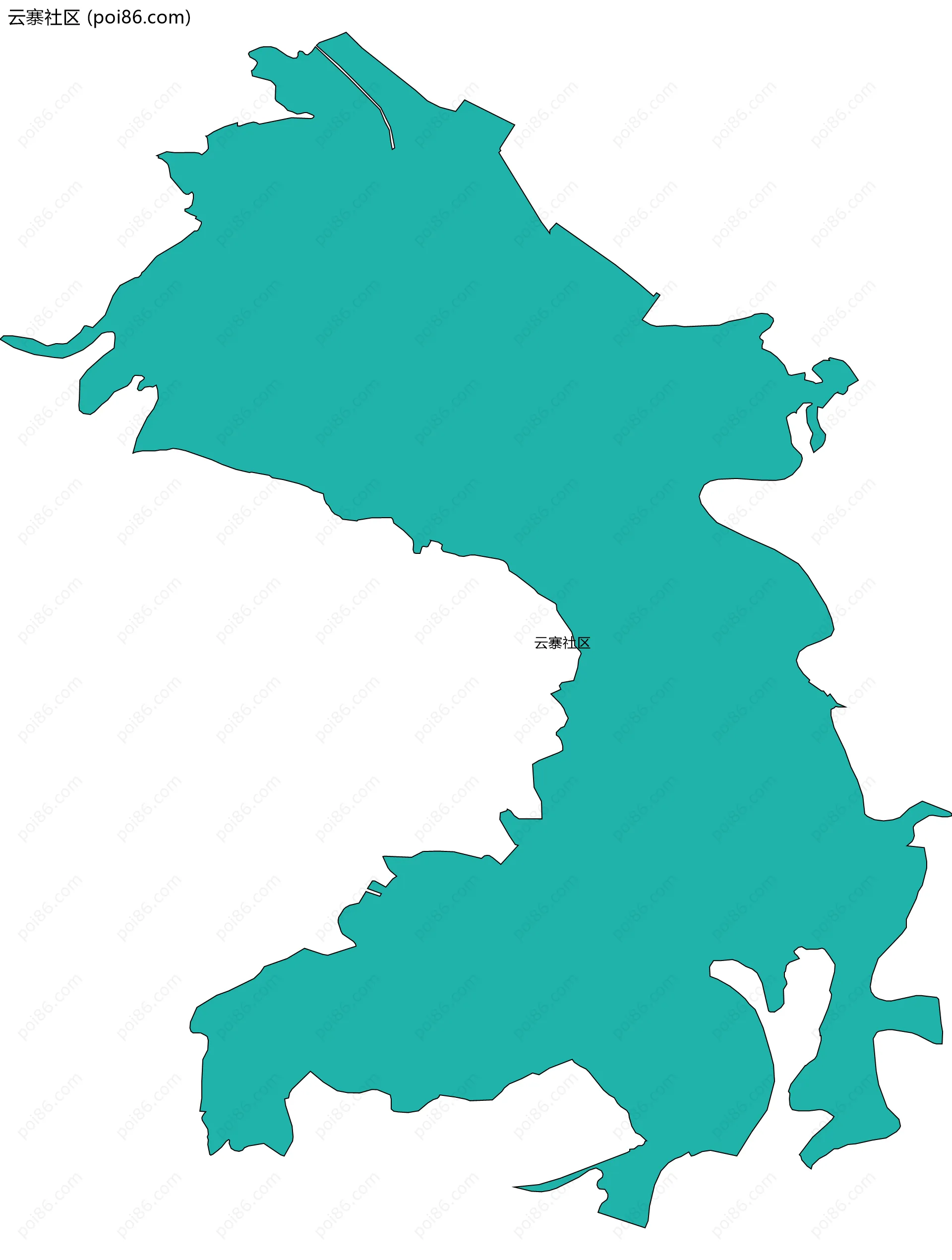 云寨社区边界地图