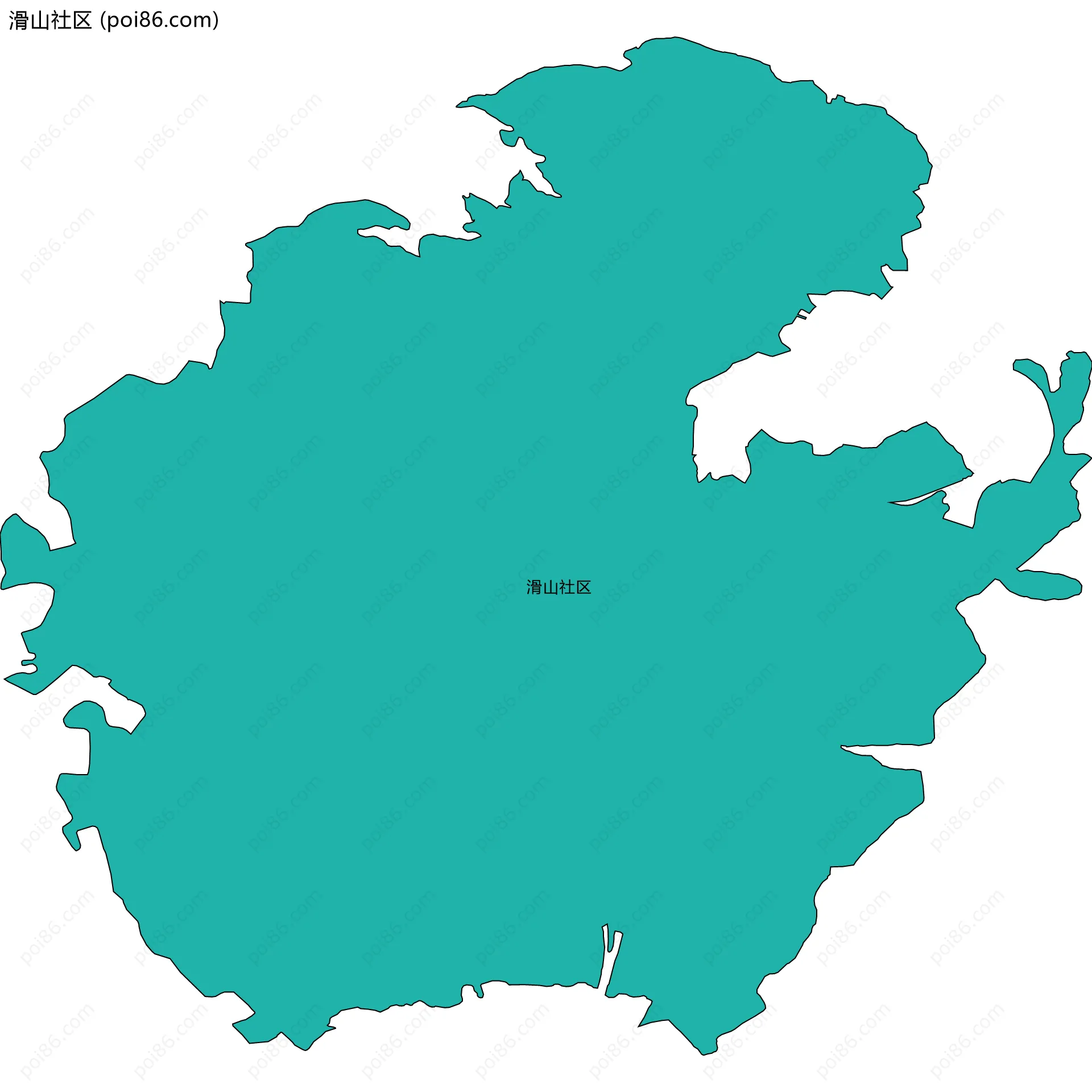 滑山社区边界地图