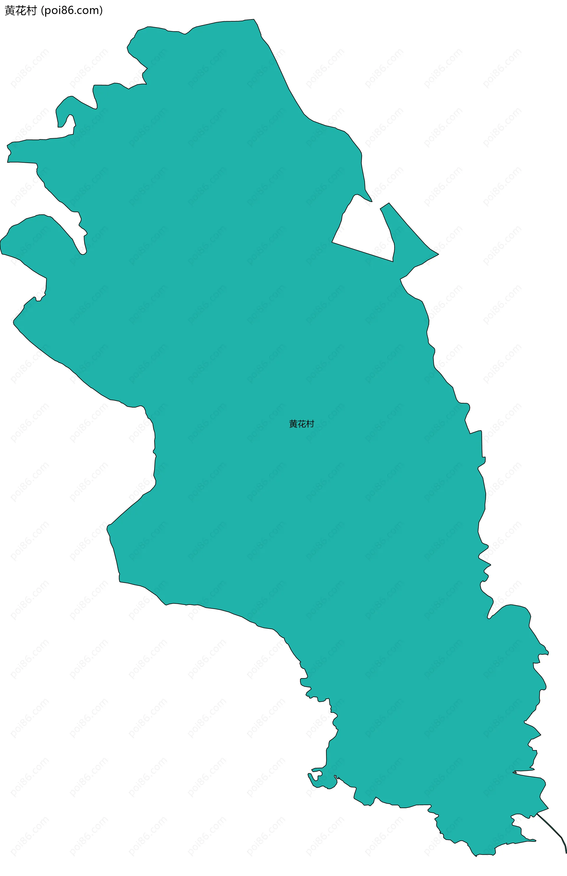 黄花村边界地图