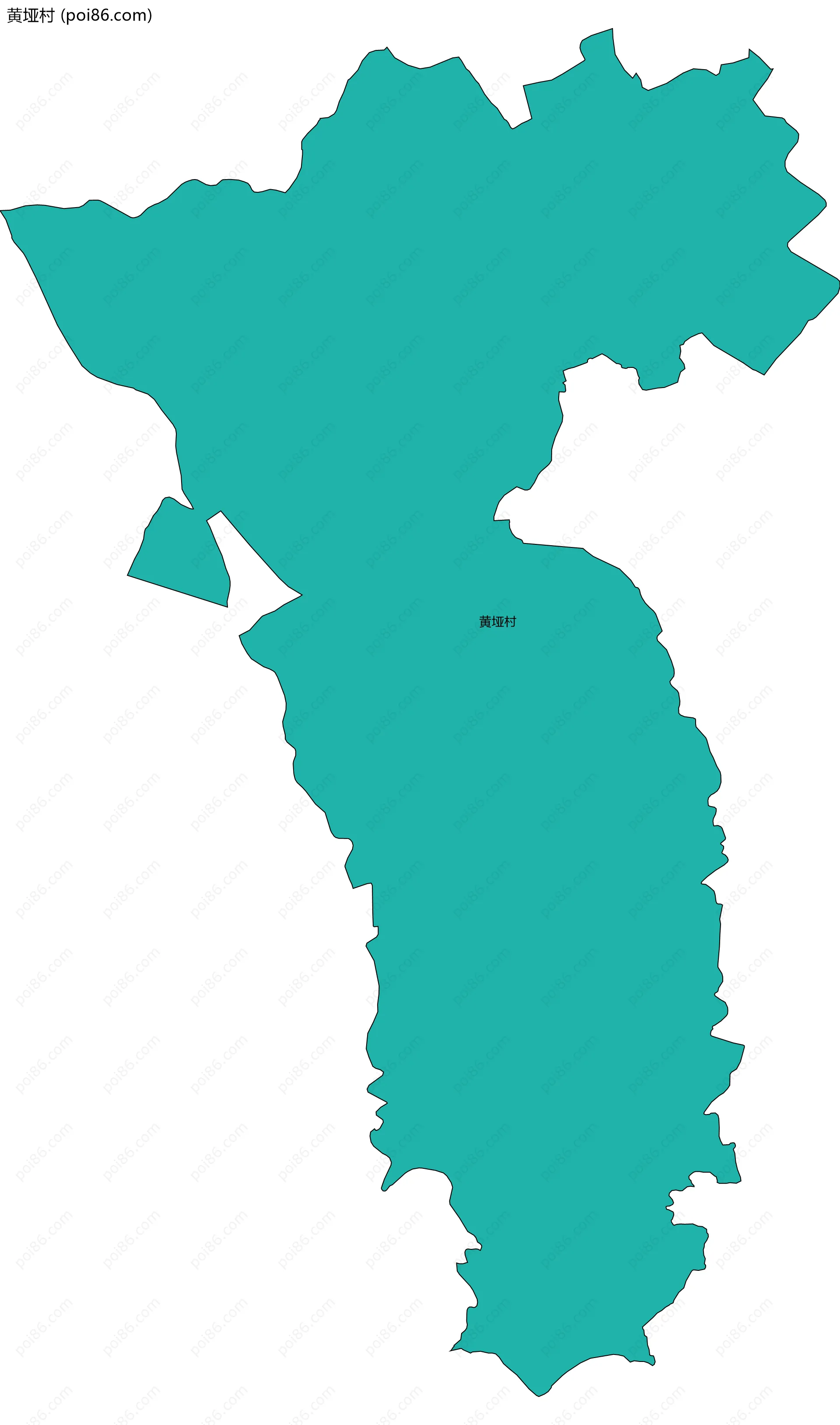 黄垭村边界地图