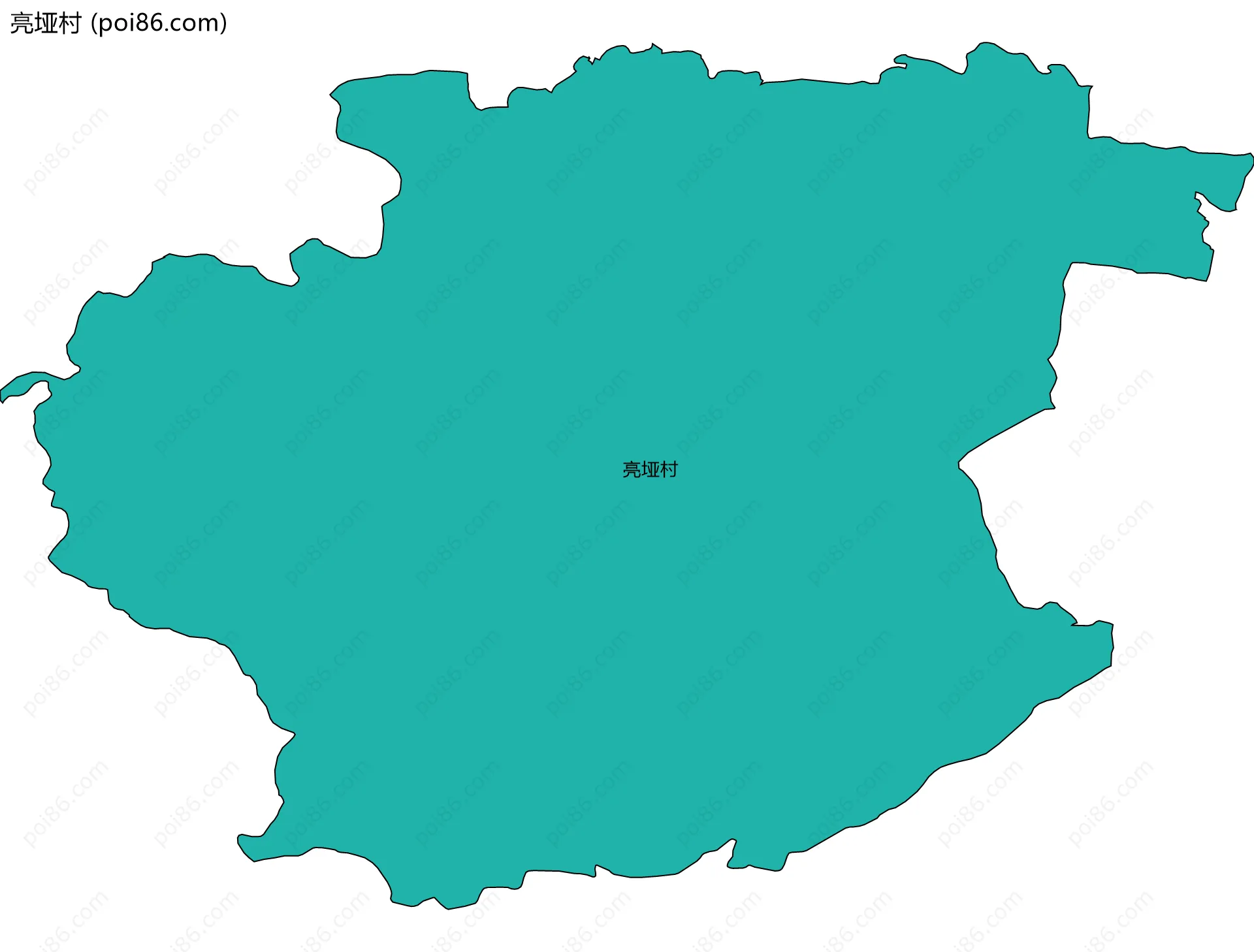 亮垭村边界地图