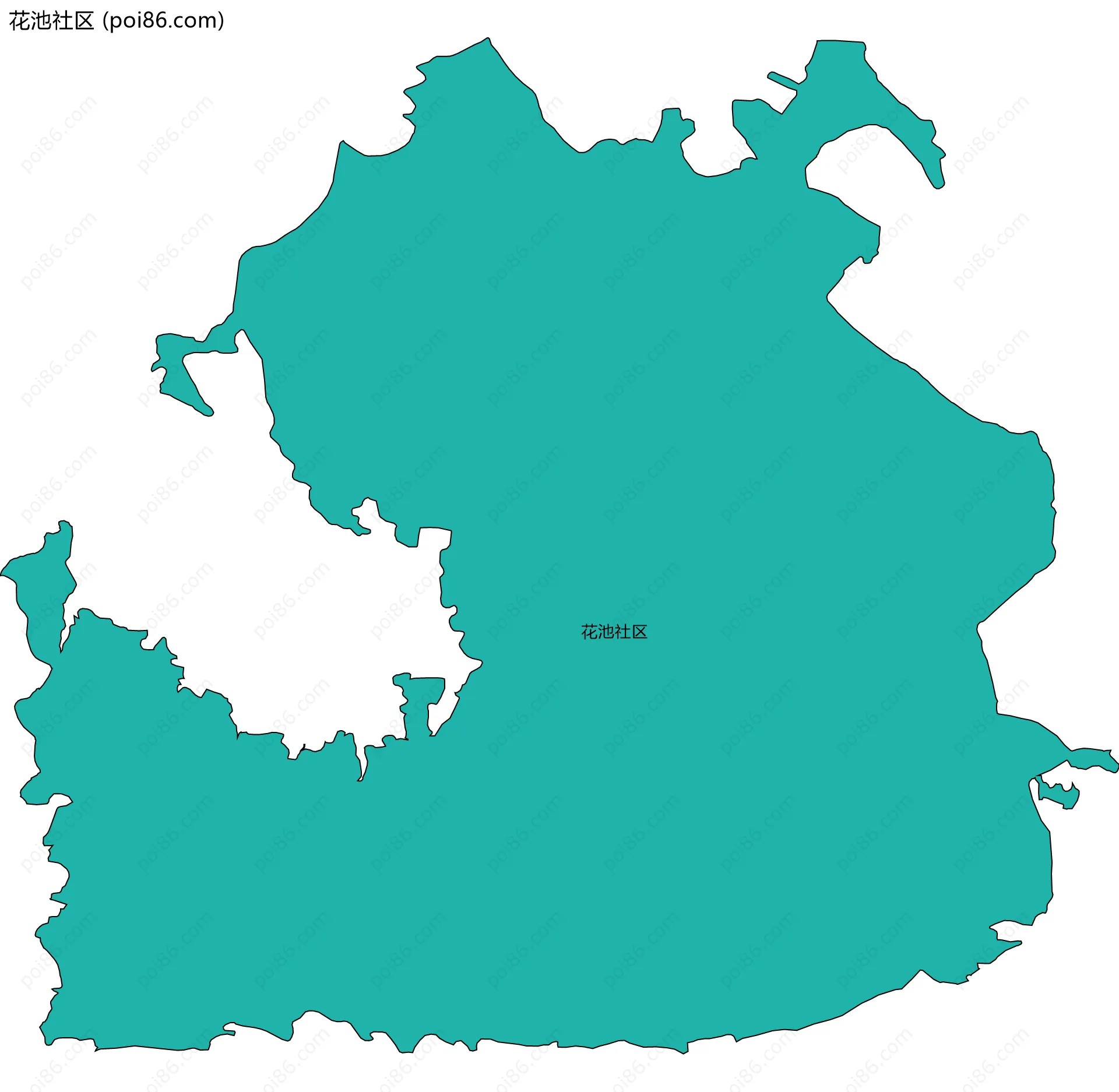 花池社区边界地图