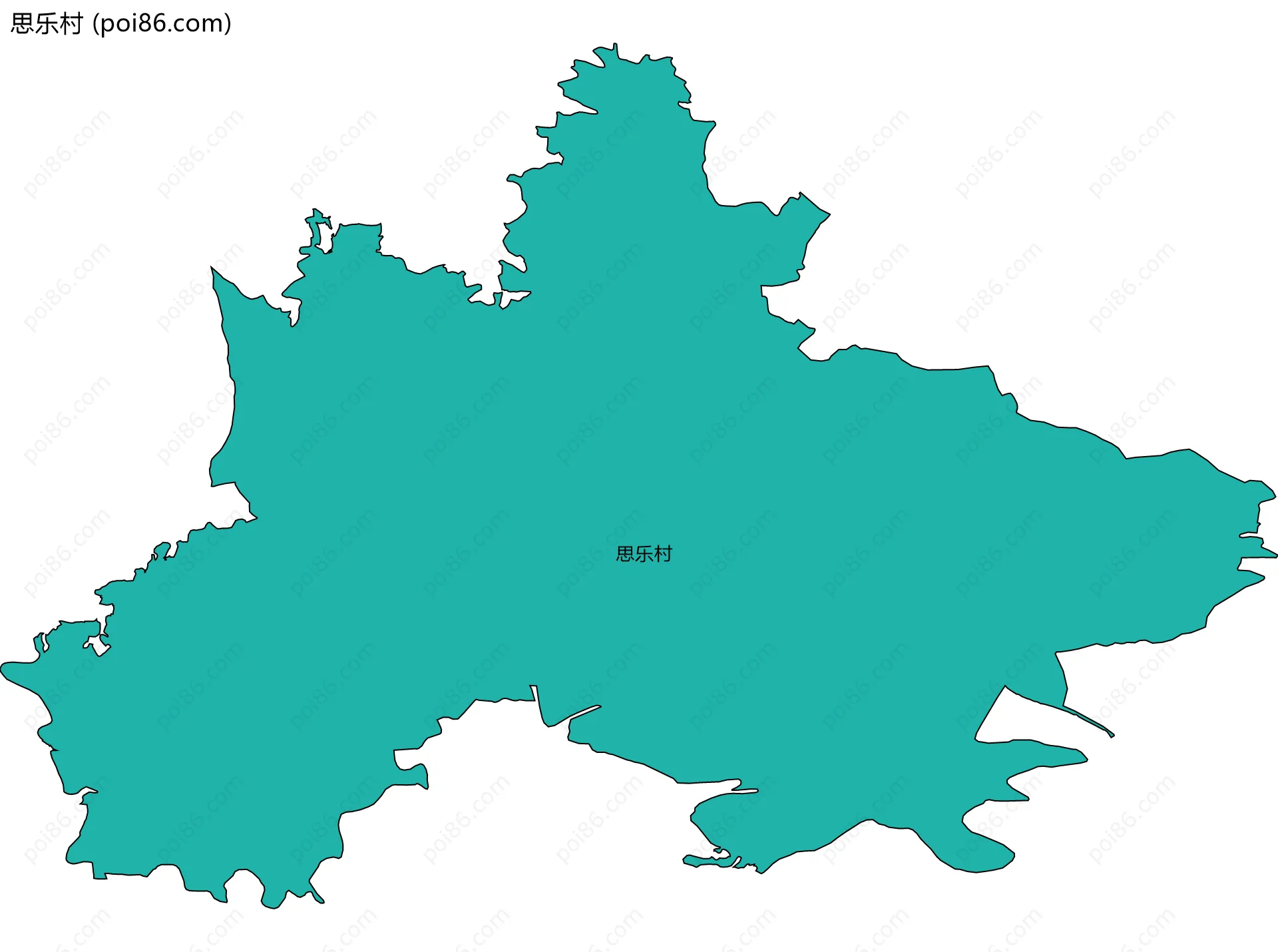 思乐村边界地图