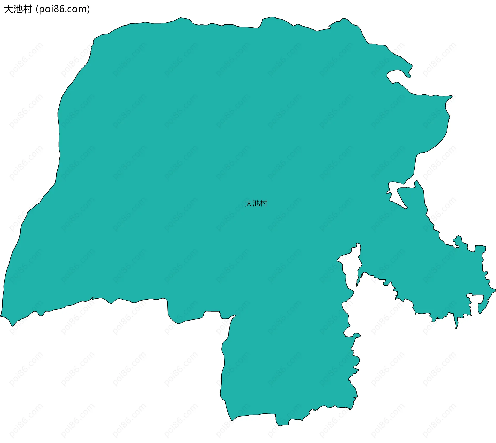 大池村边界地图