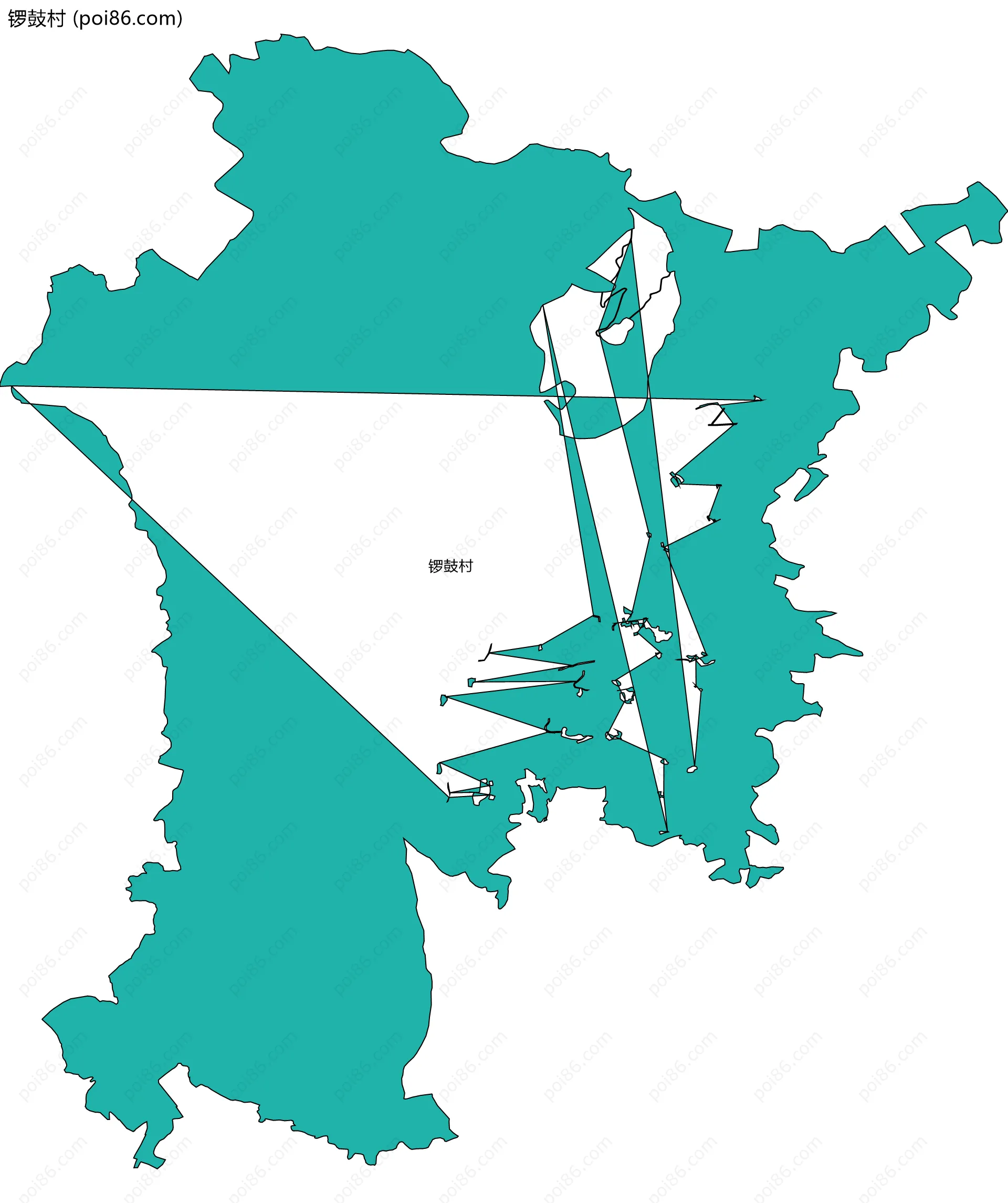 锣鼓村边界地图