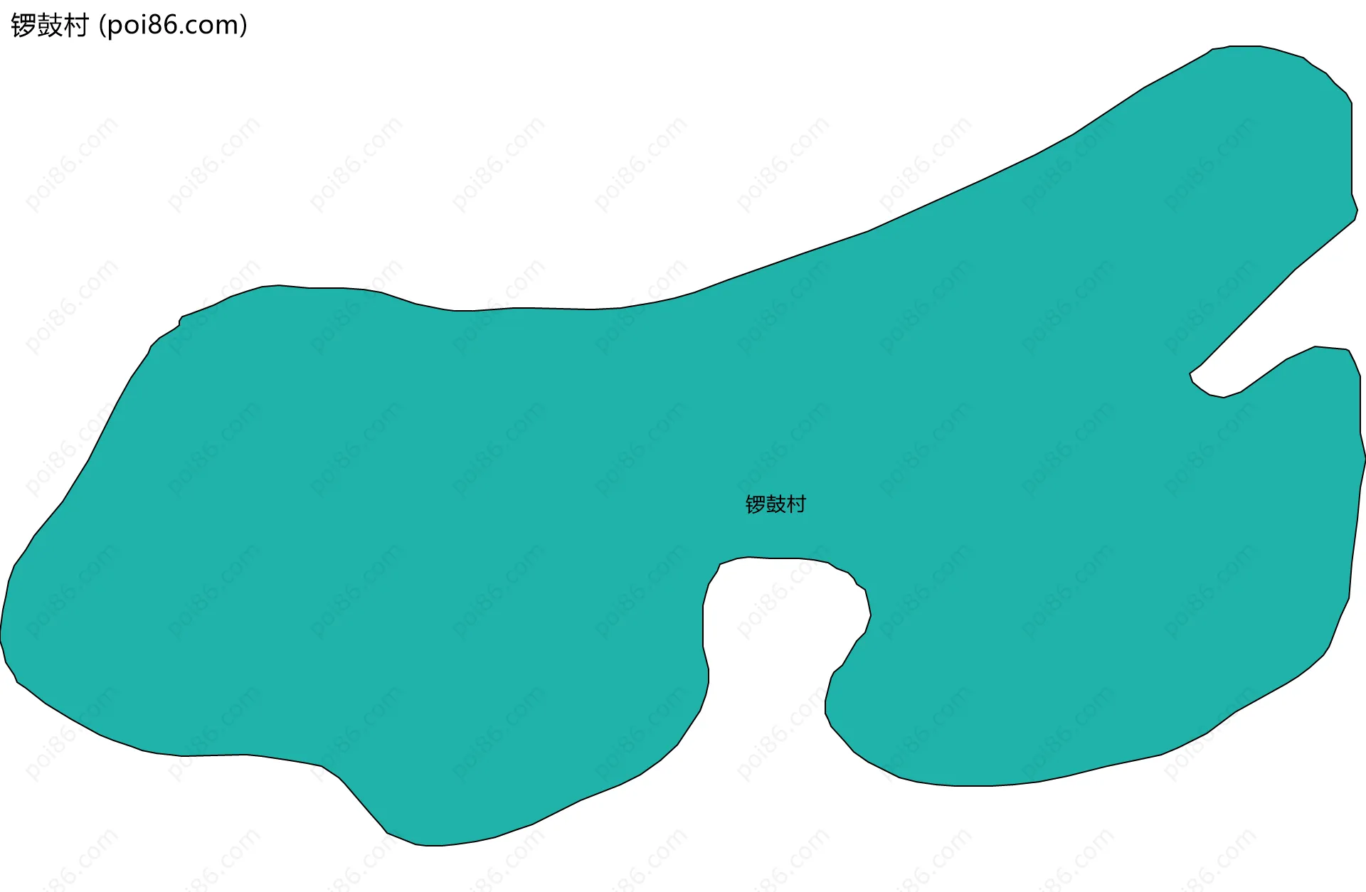 锣鼓村边界地图