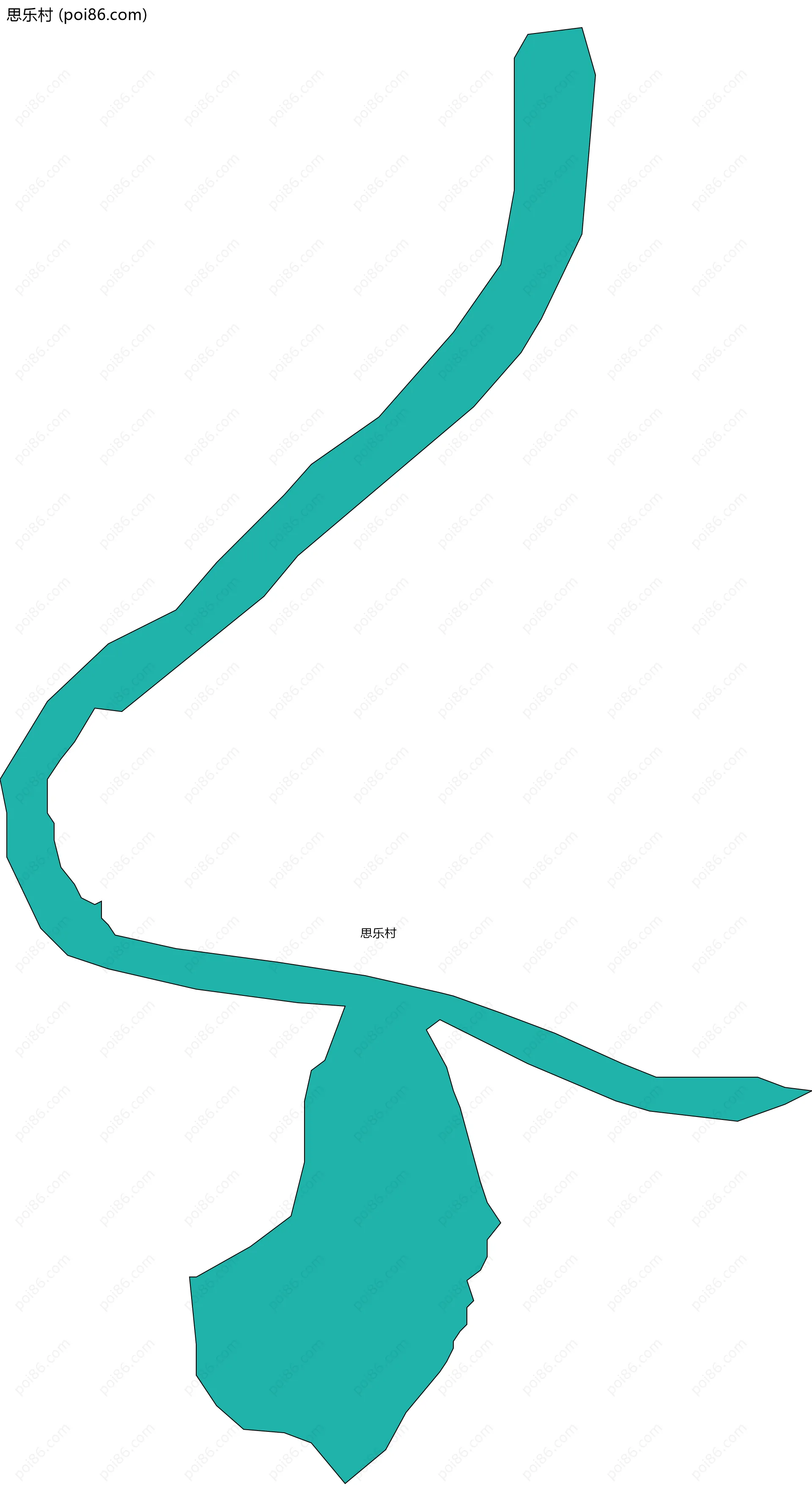 思乐村边界地图