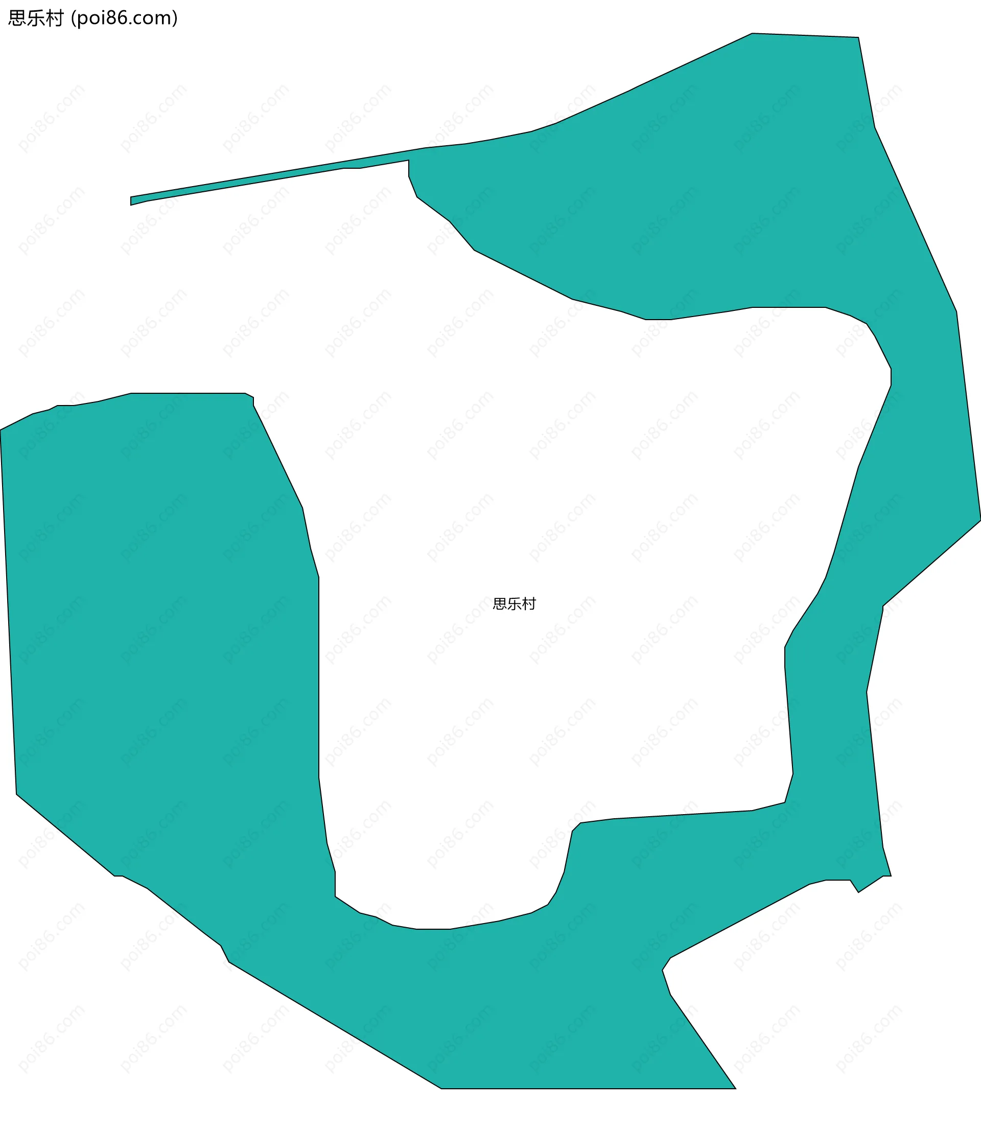 思乐村边界地图