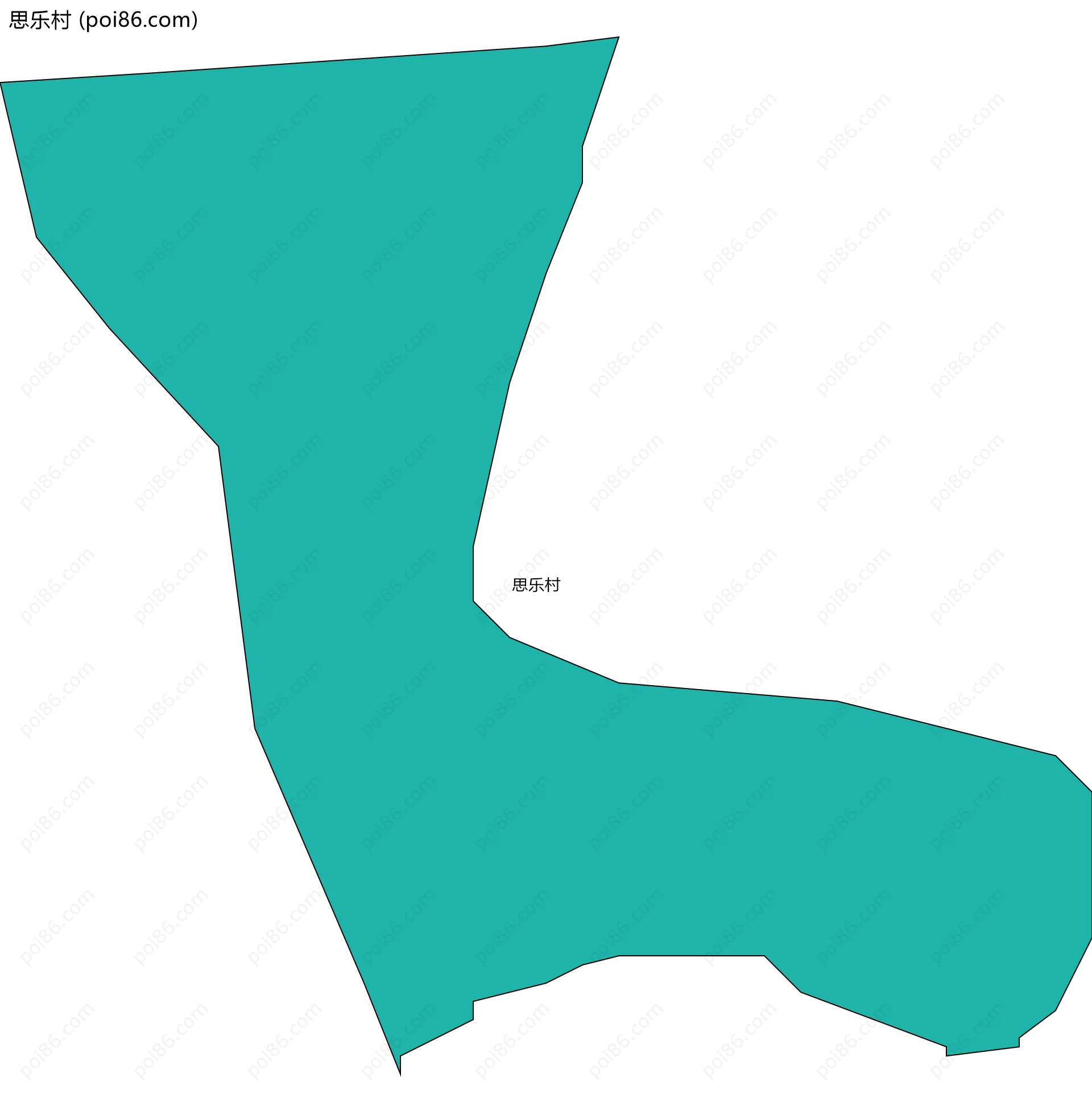 思乐村边界地图