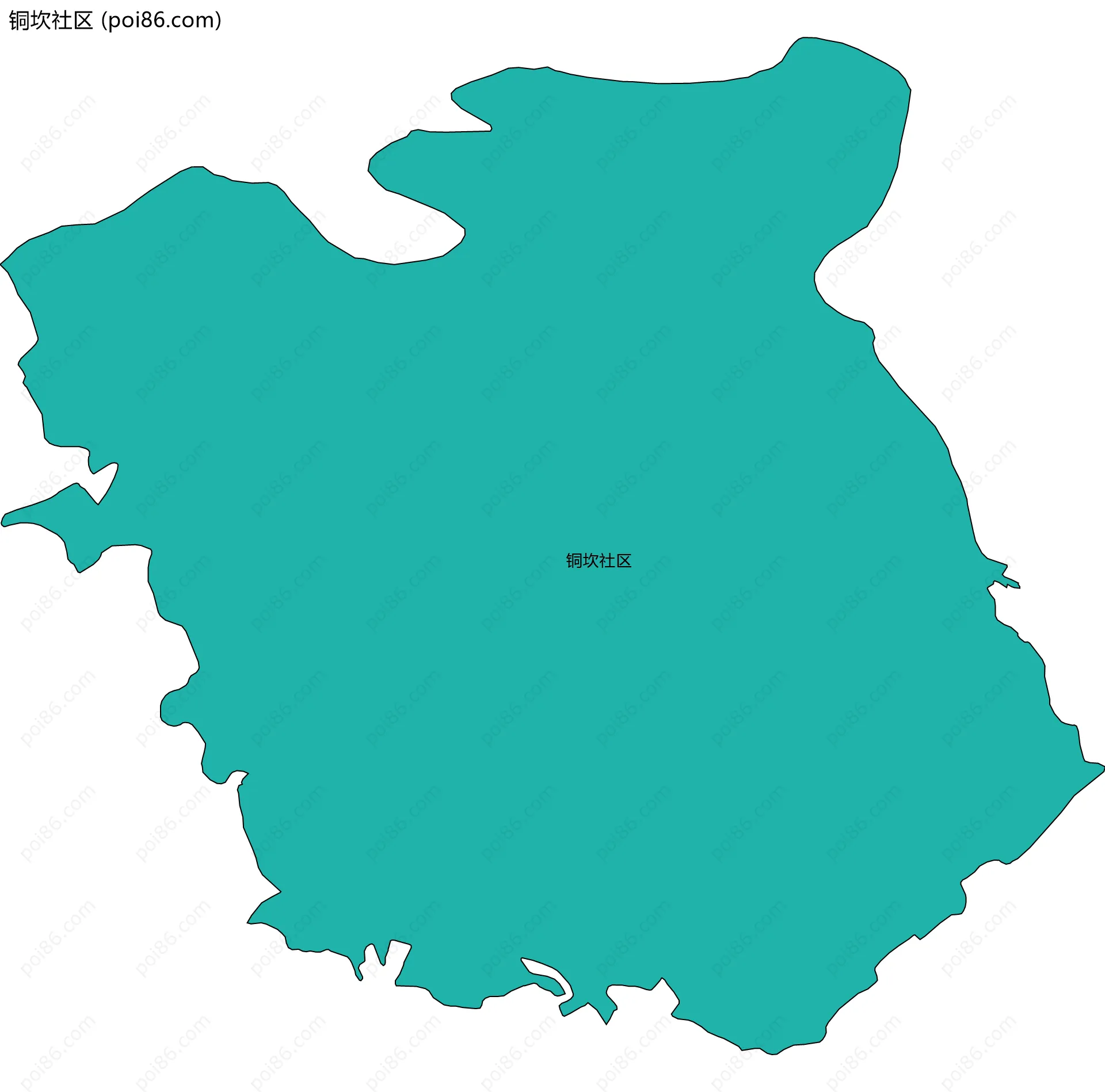 铜坎社区边界地图