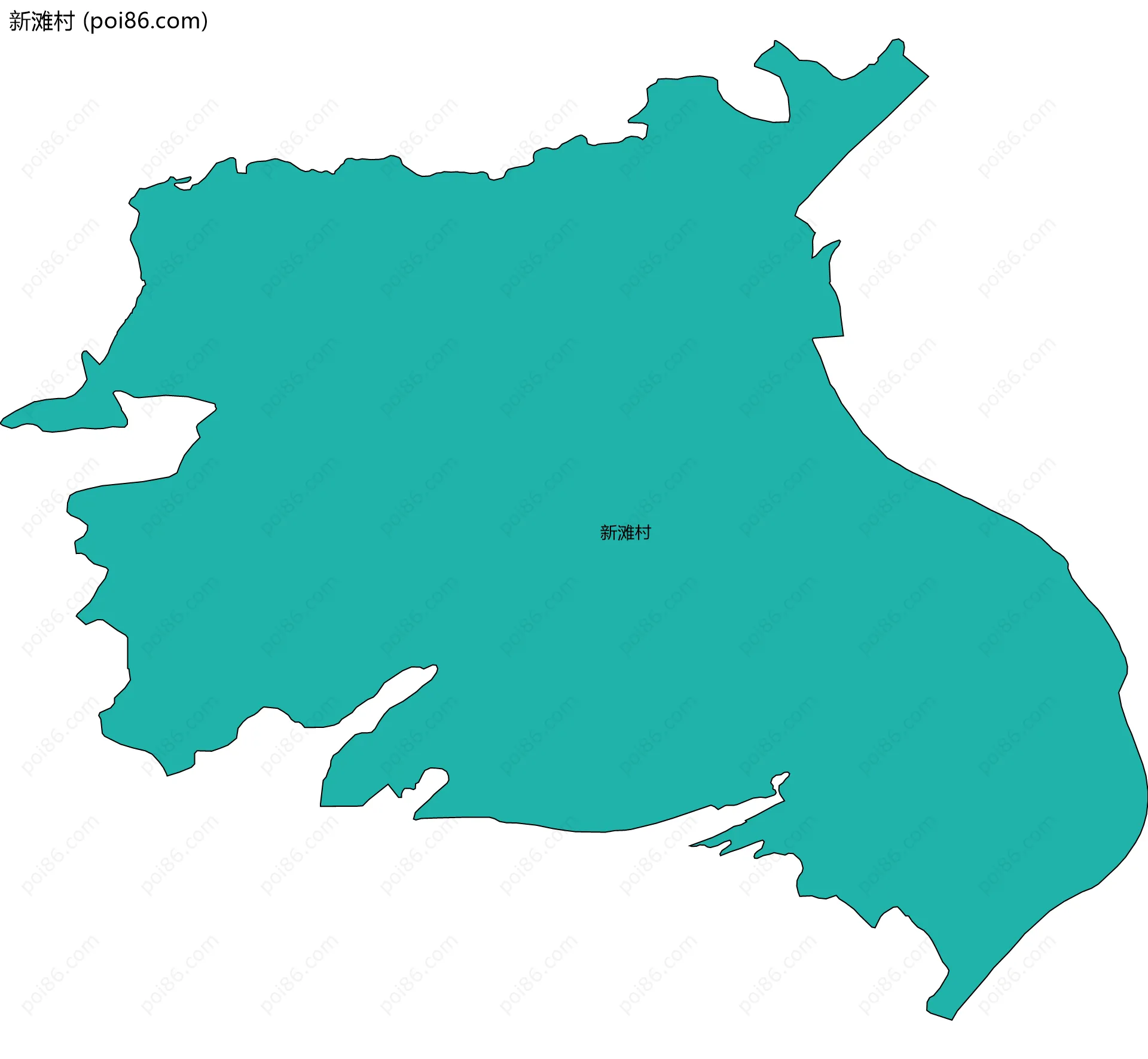 新滩村边界地图