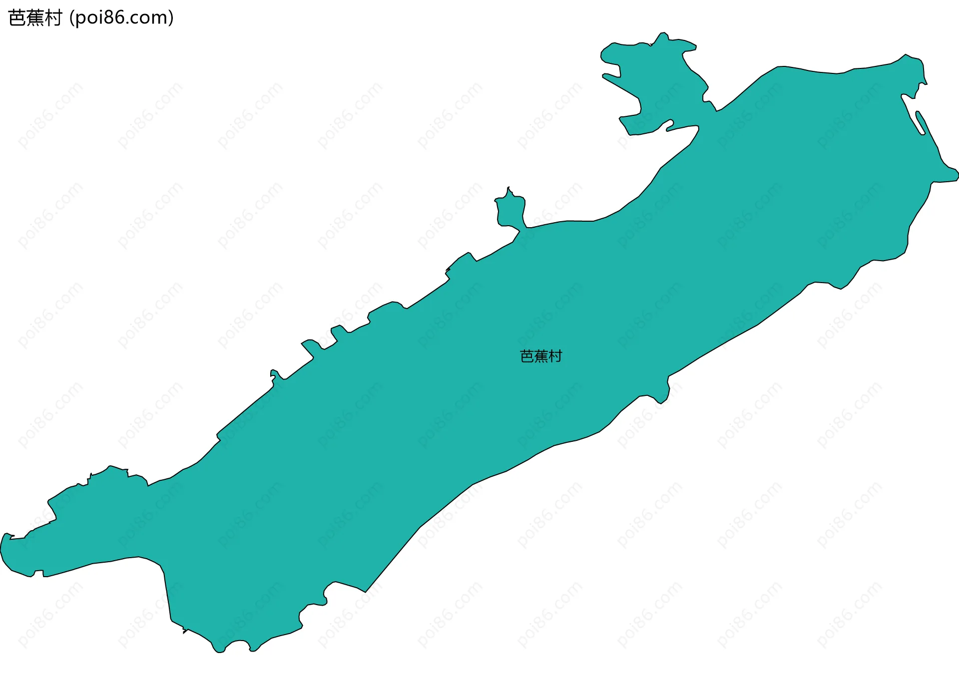 芭蕉村边界地图