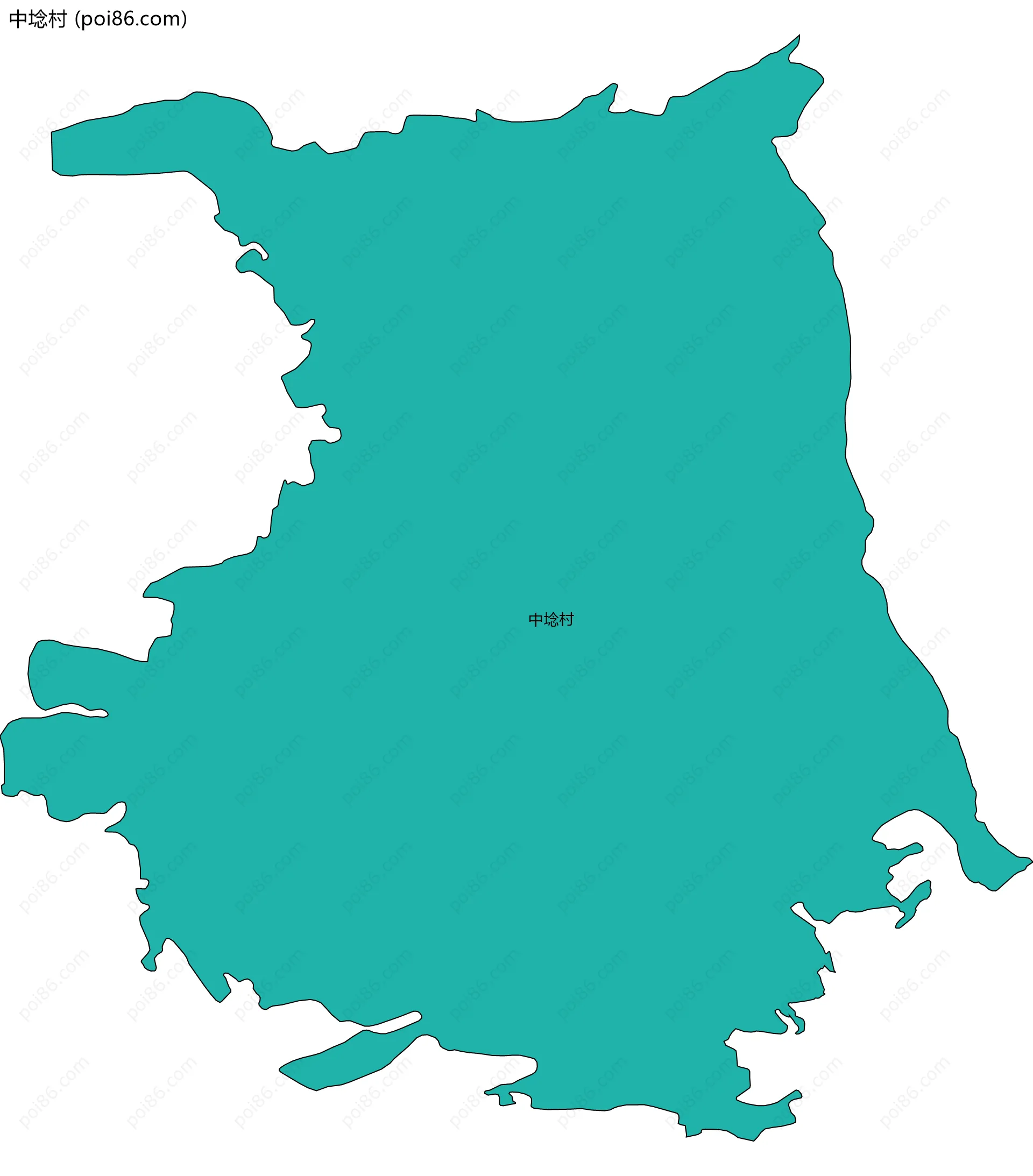 中埝村边界地图