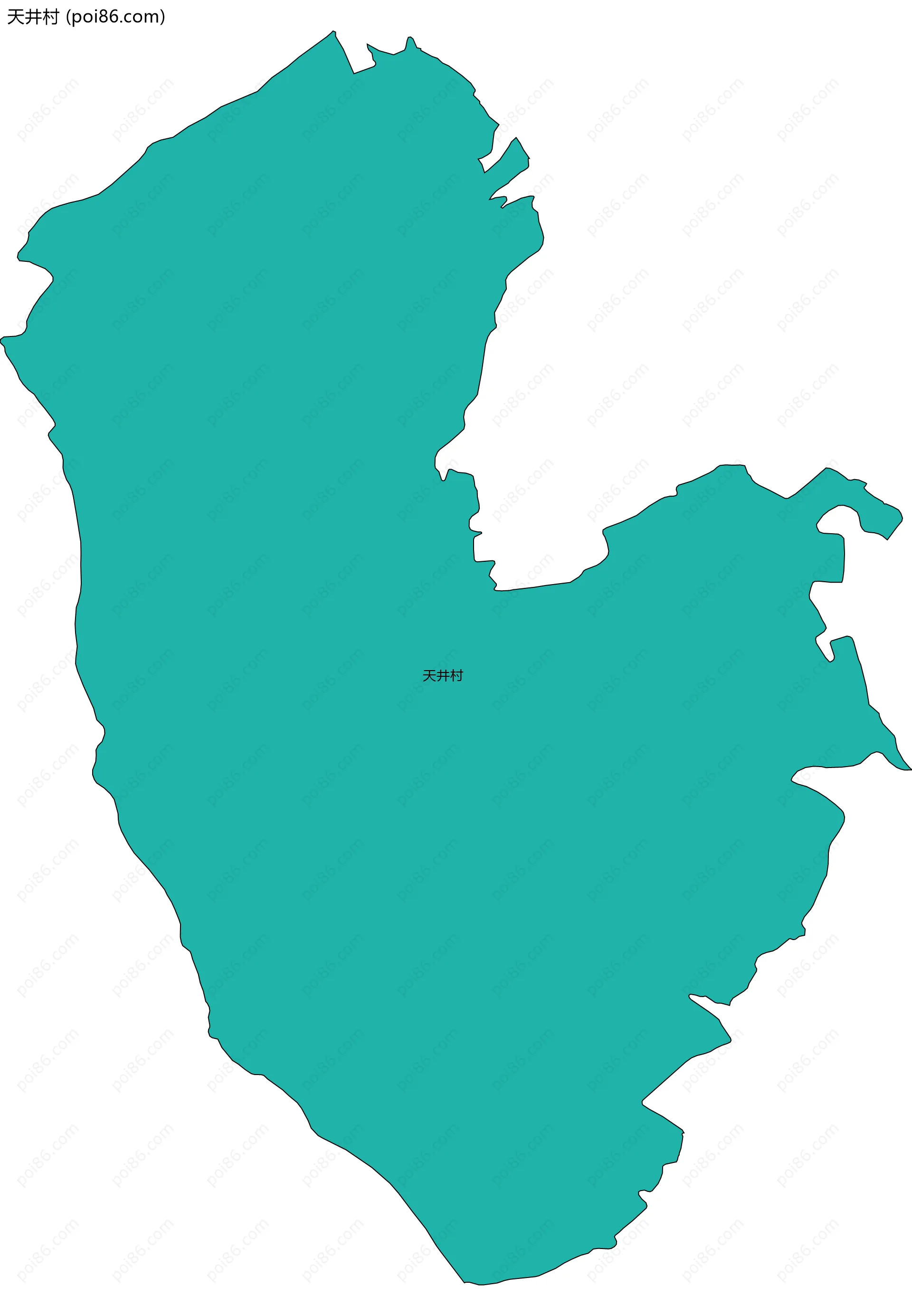 天井村边界地图