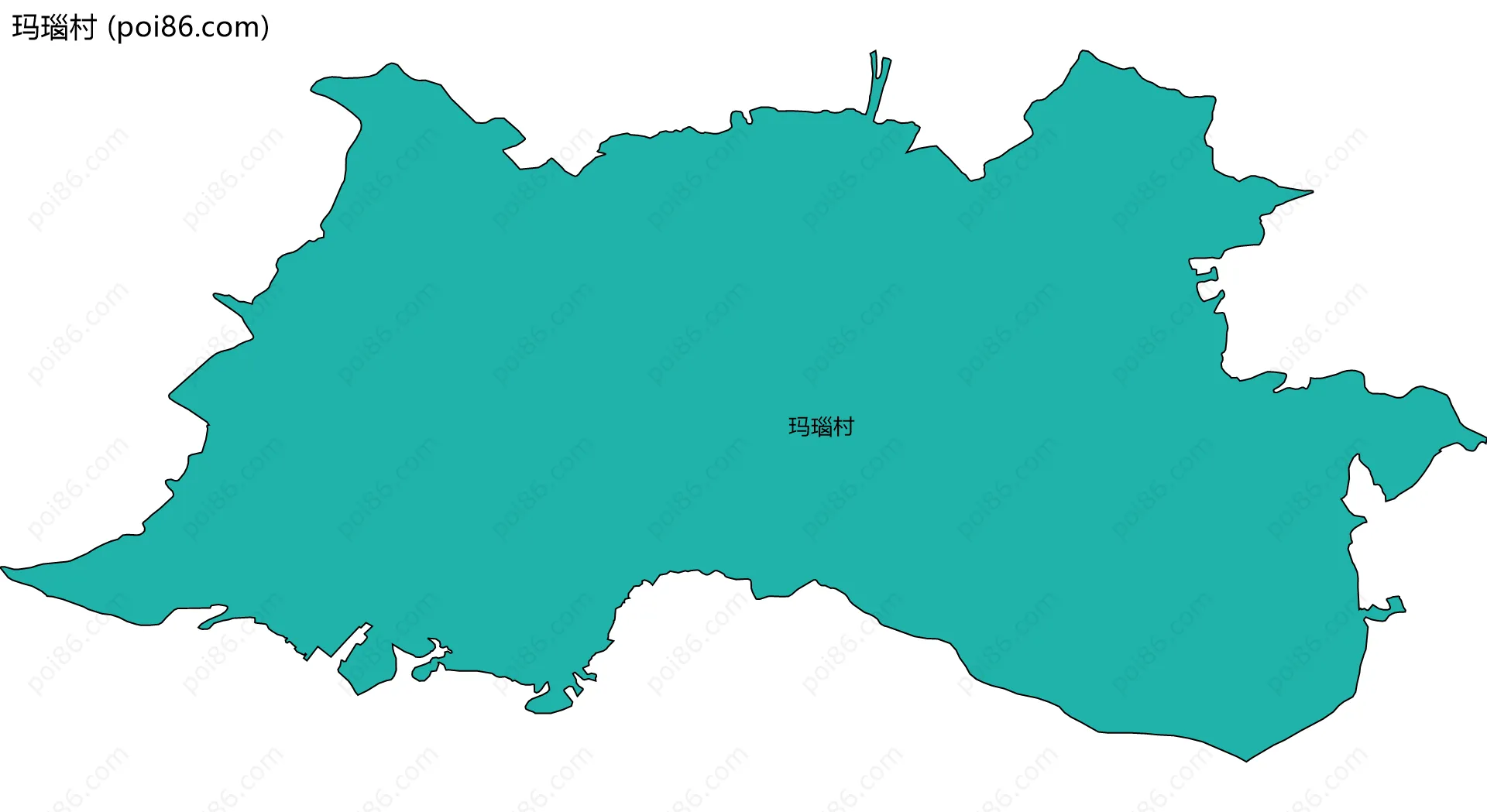 玛瑙村边界地图