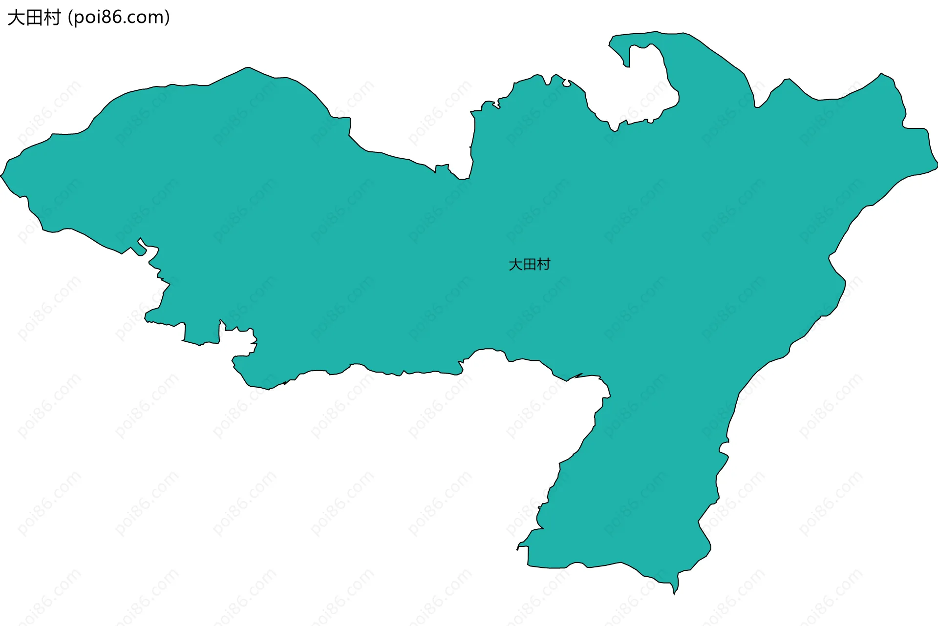 大田村边界地图